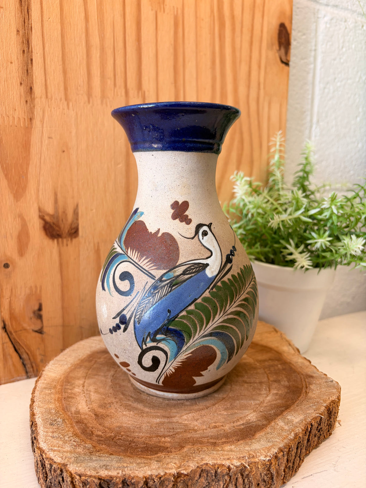 Tonalá Mexico Folk Art Pottery Vase (Local Pick Up Only)