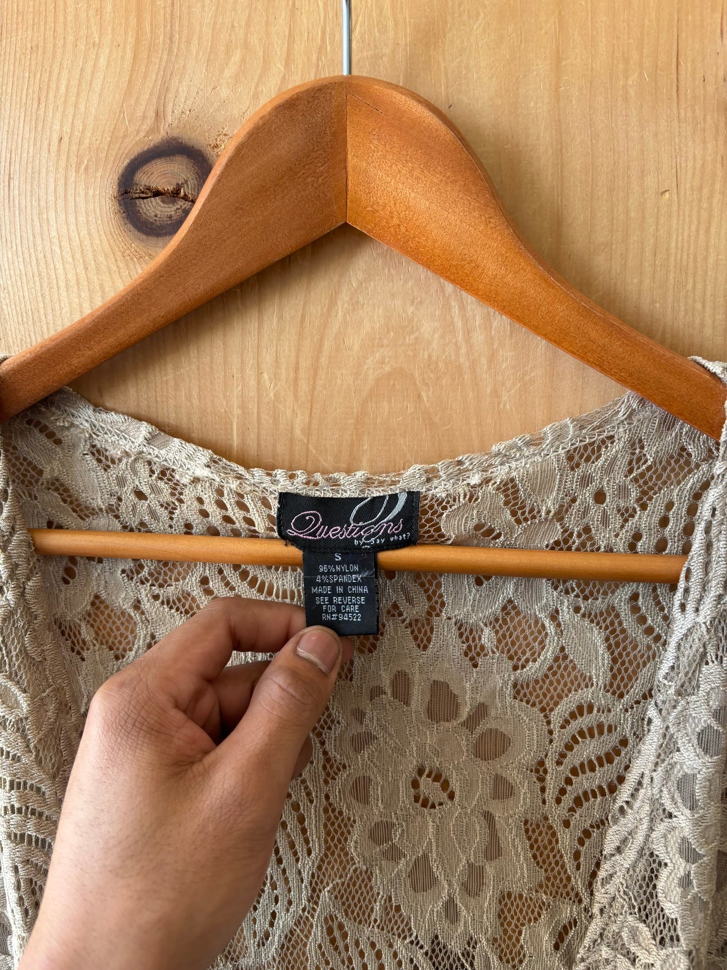 Fringed Lace Cardigan : S