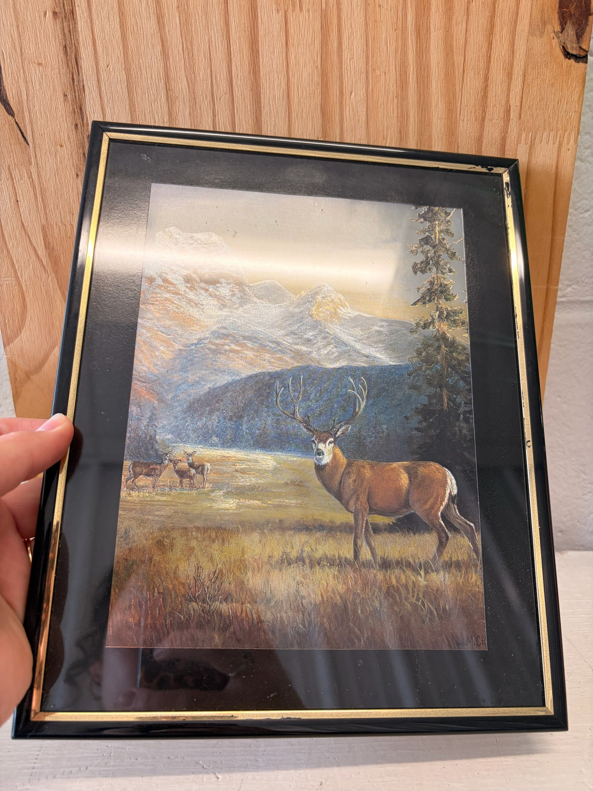 Vtg Pair of Landscape Foil Artwork (Local Pick Up Only)