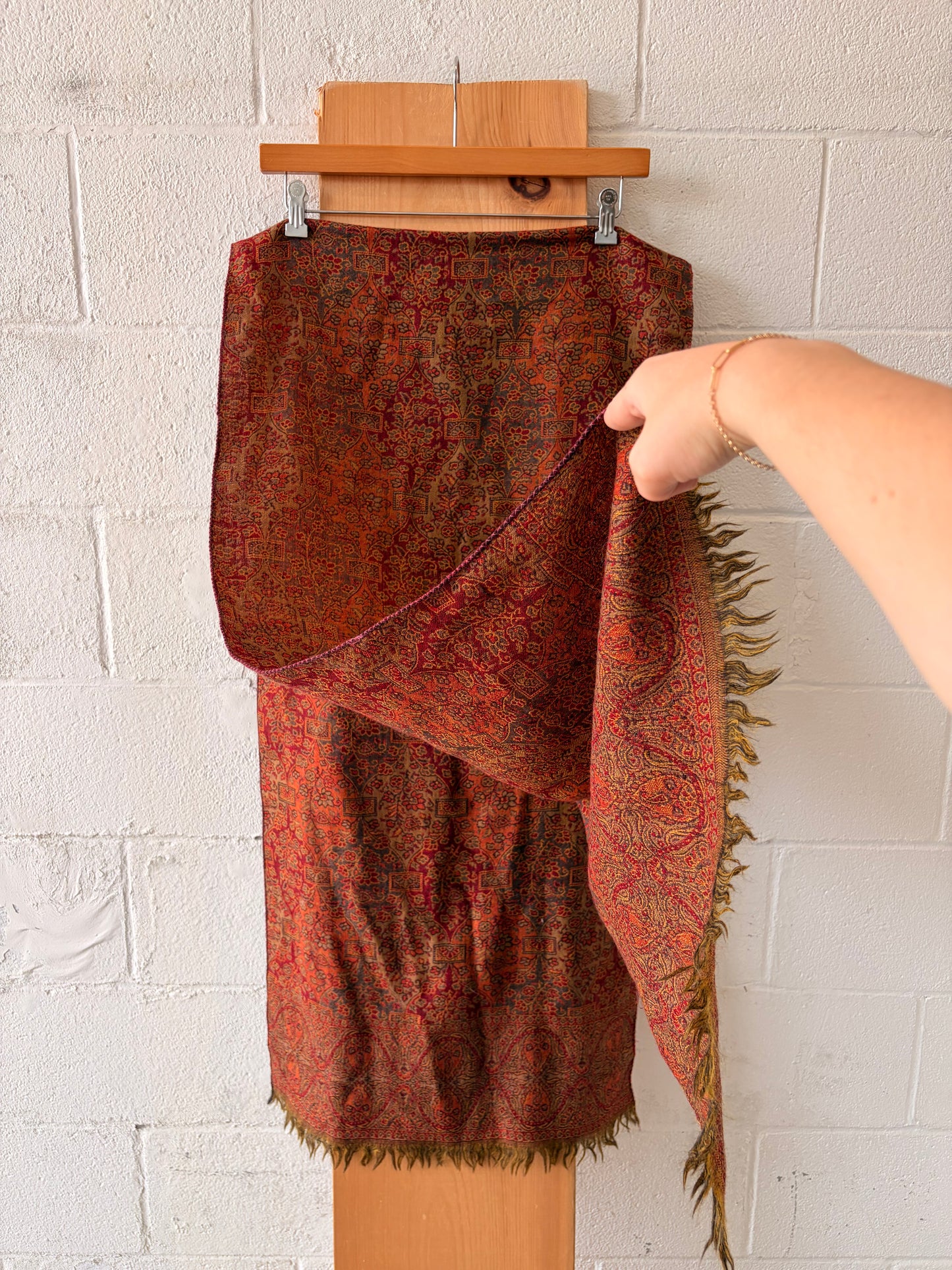 Large Floral Tapestry Scarf / Wrap