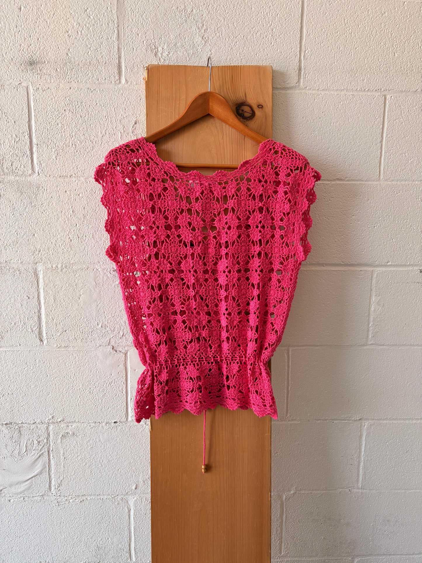 Pink Crochet Top : L