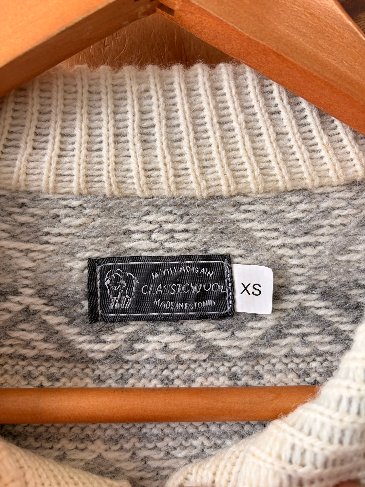 Vtg Patterned Wool Jacket : XS