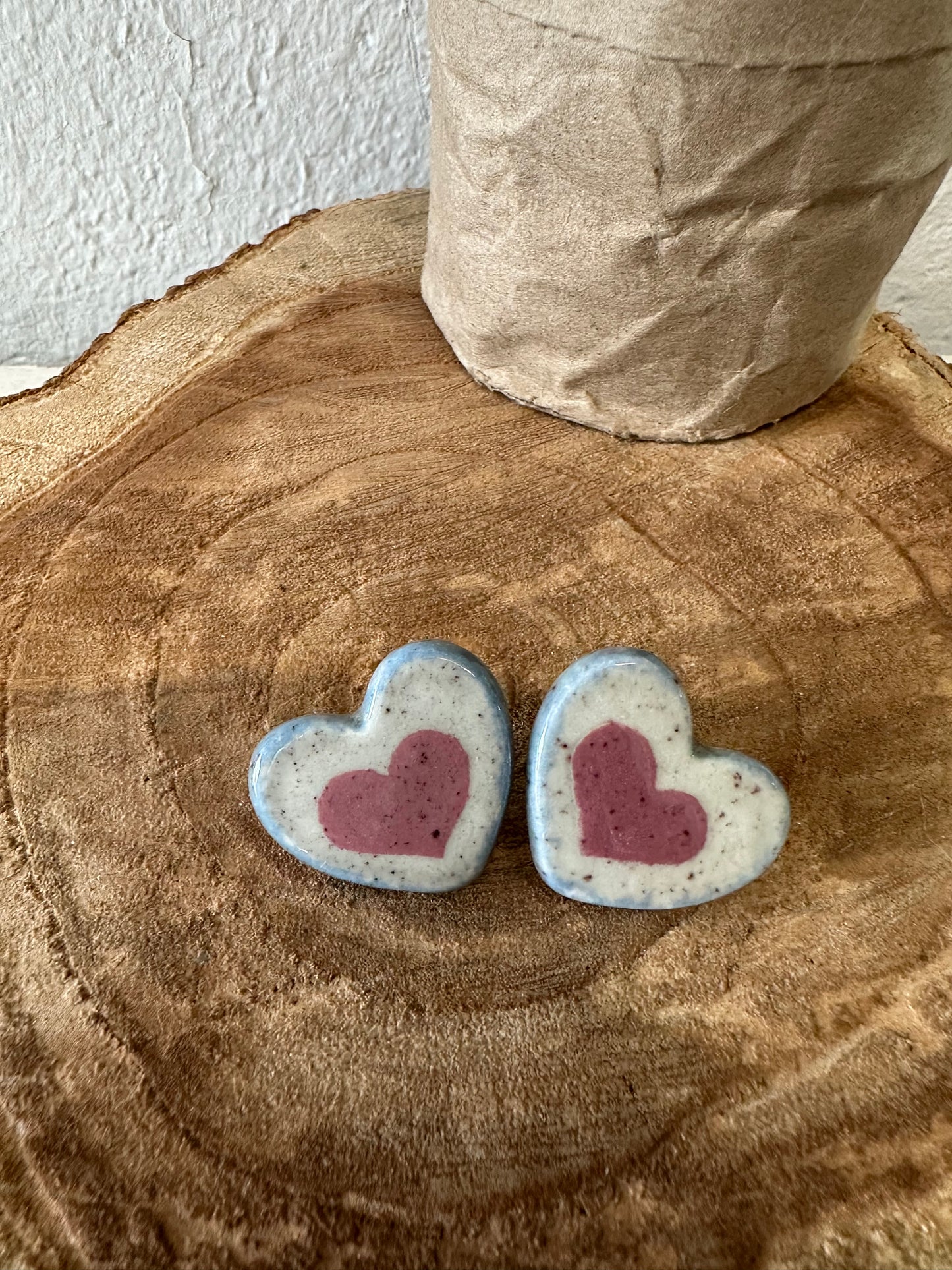 Cute Glazed Heart Earrings