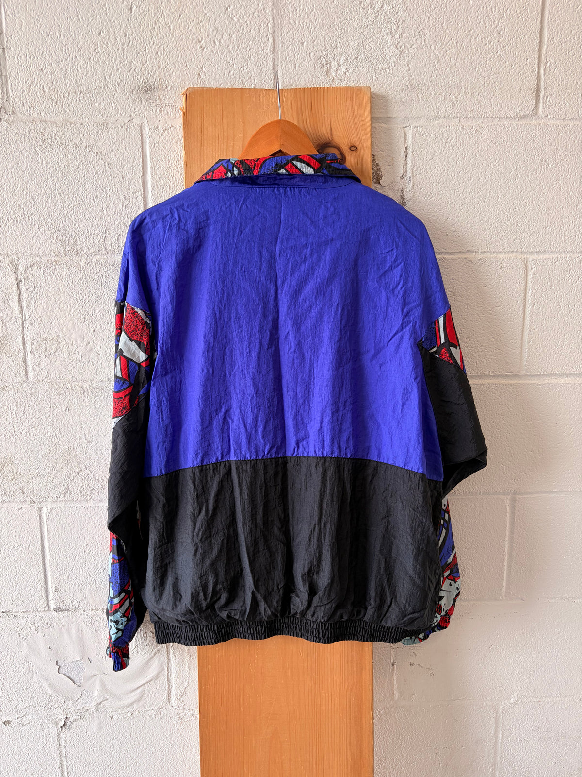 Vtg Reebok Geometric Windbreaker : L