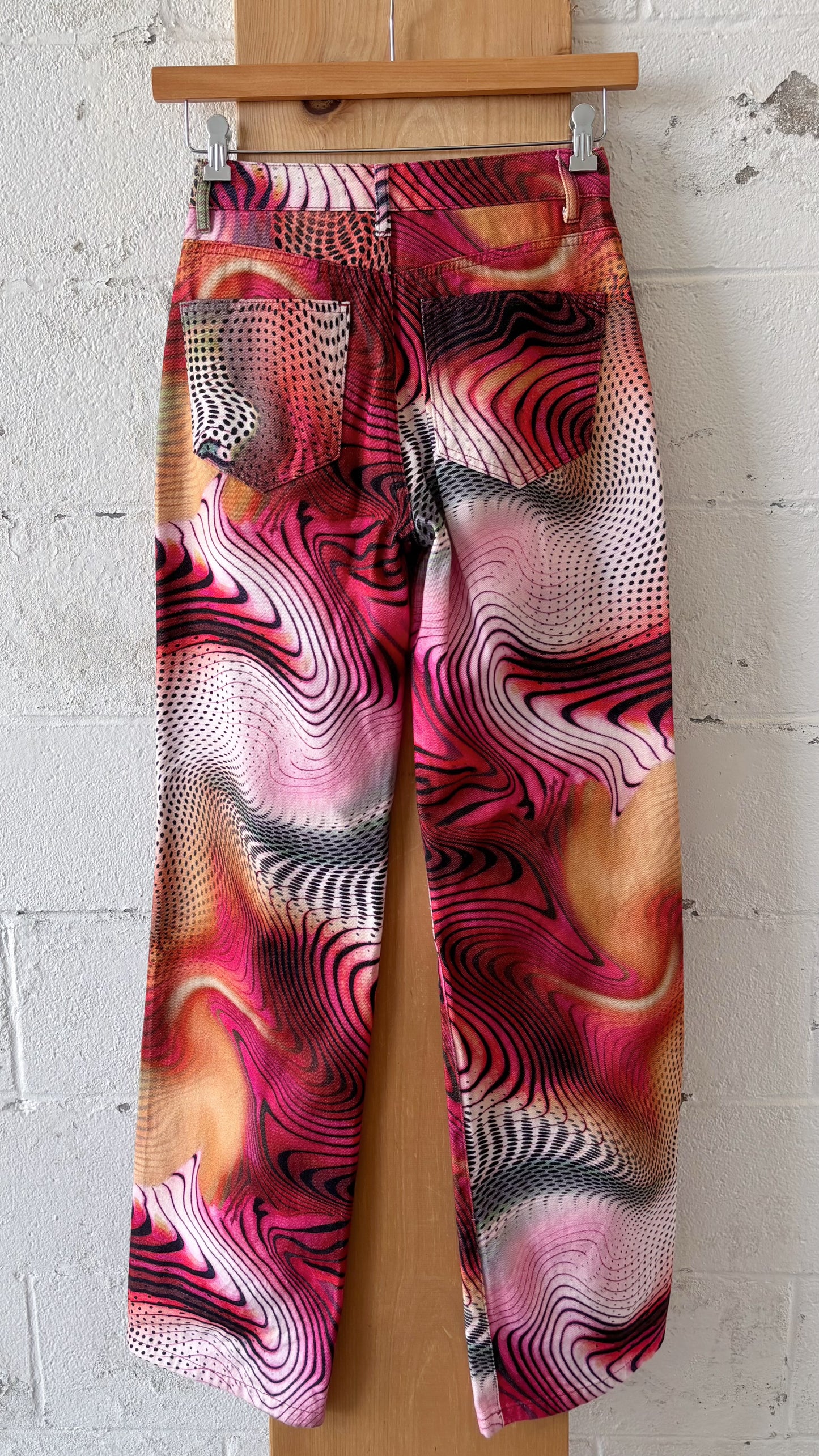 Swirl Print Jeans : 28” W