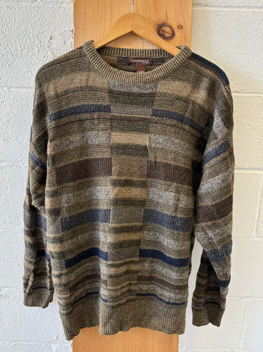 Vtg Patterned Sweater : L