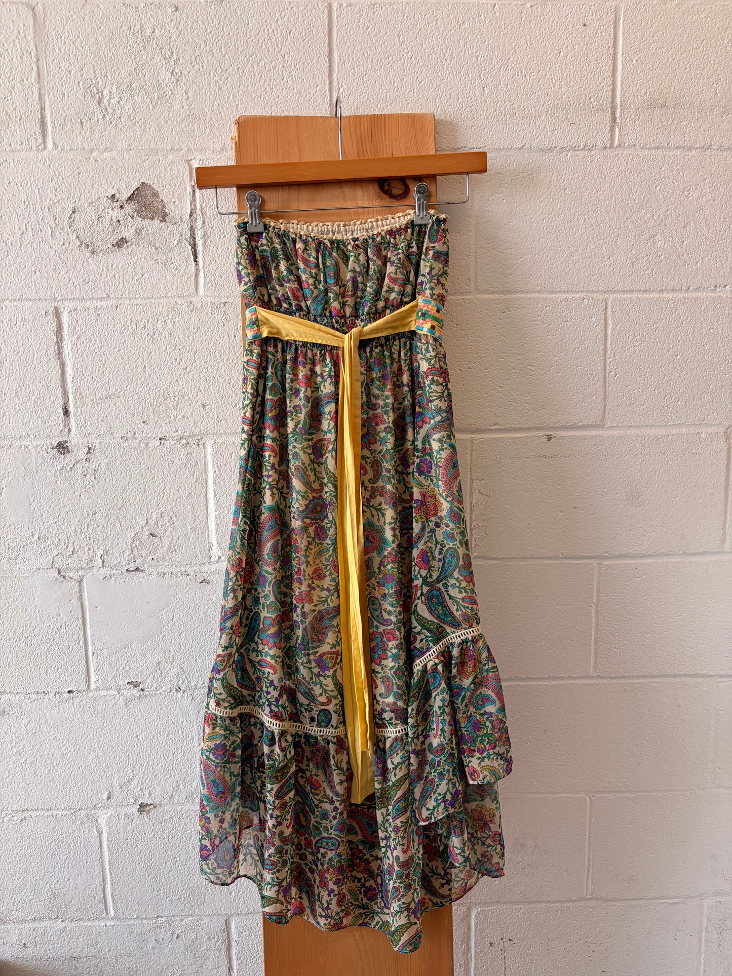 Paisley Strapless Dress : S