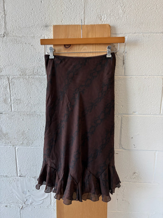 Y2K Snakeskin Print Skirt : S