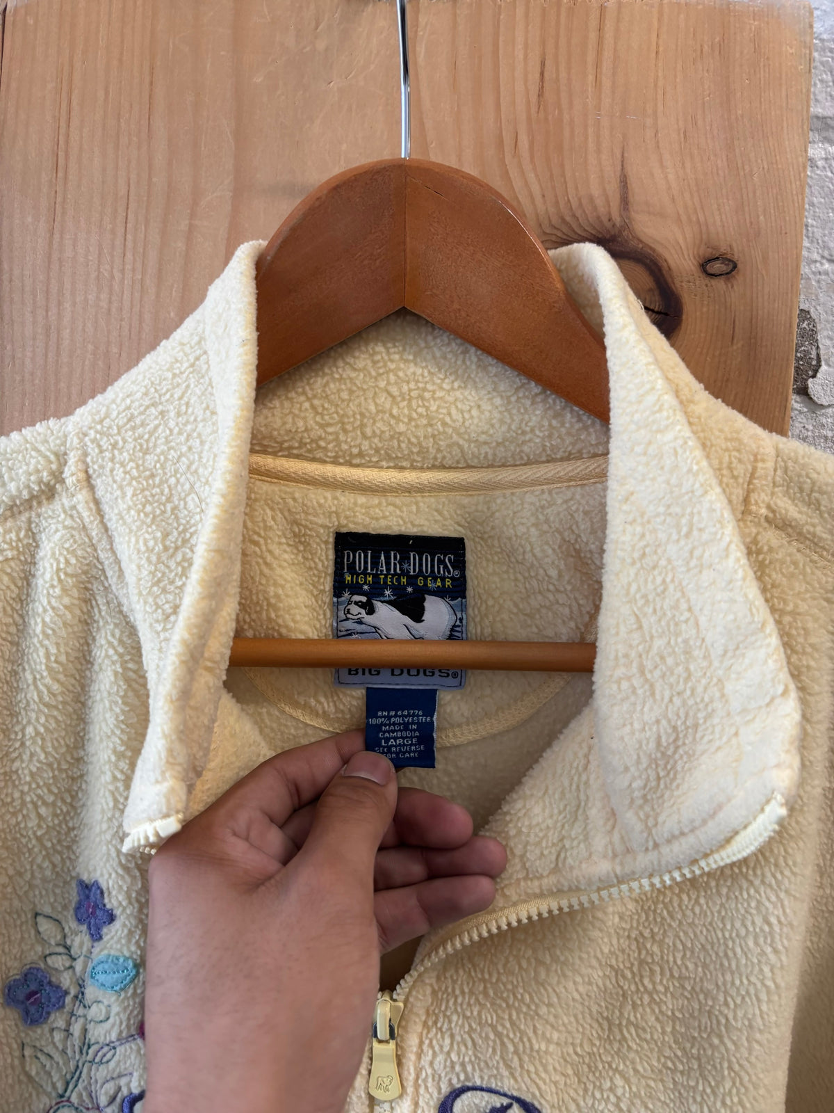 Y2K Yellow Big Dogs 1/4 Zip : L