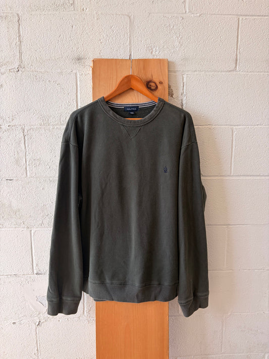 Olive Green Nautica Crewneck : XL