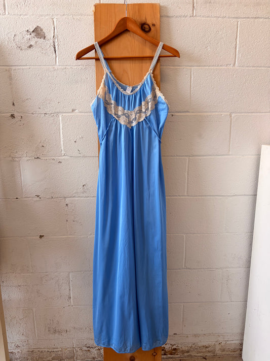 Vtg Blue Slip : M
