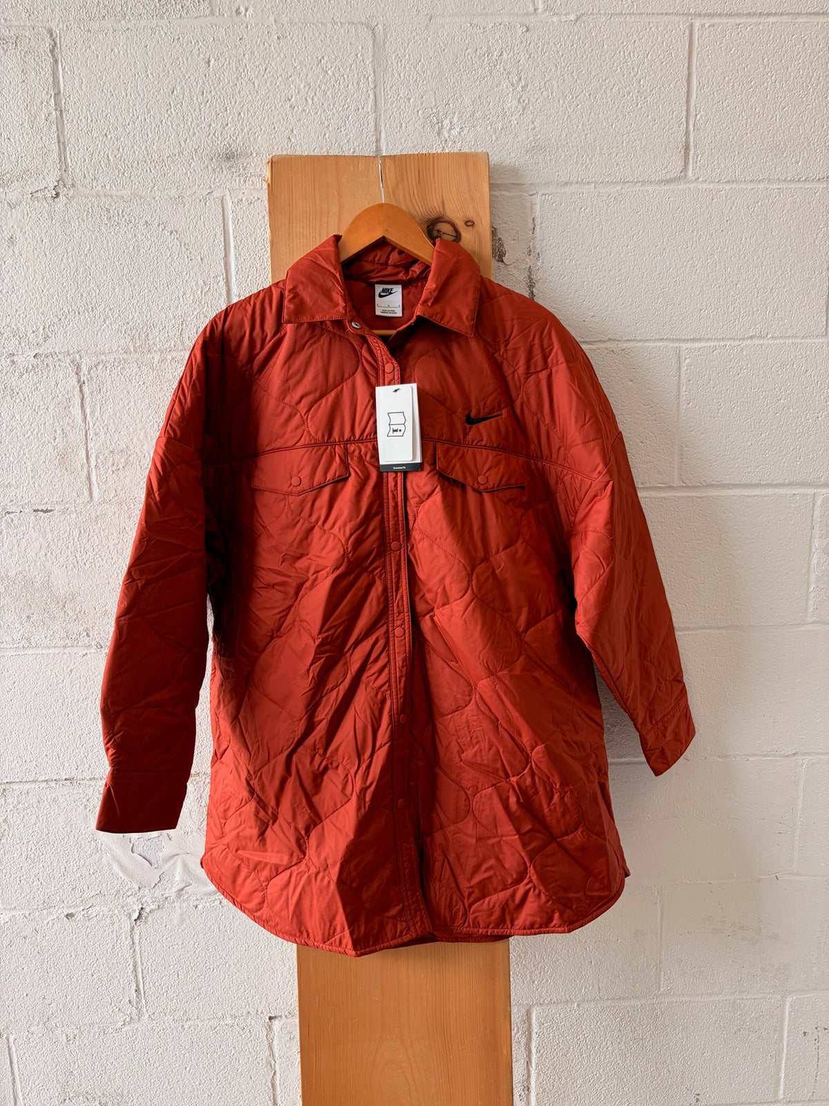 NWT Nike Quilted Oversized Trench : L