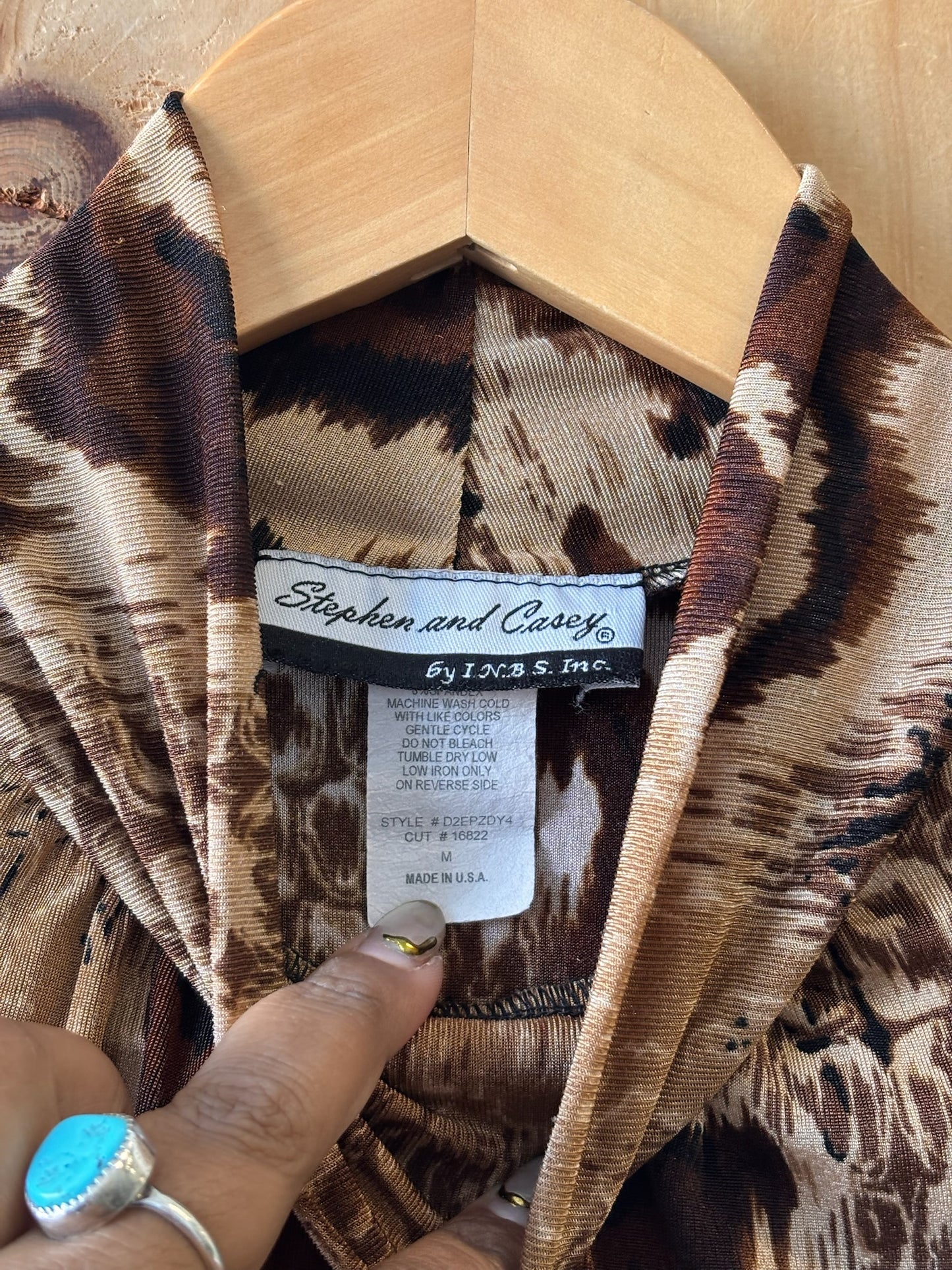 Vtg Animal Print Top : M