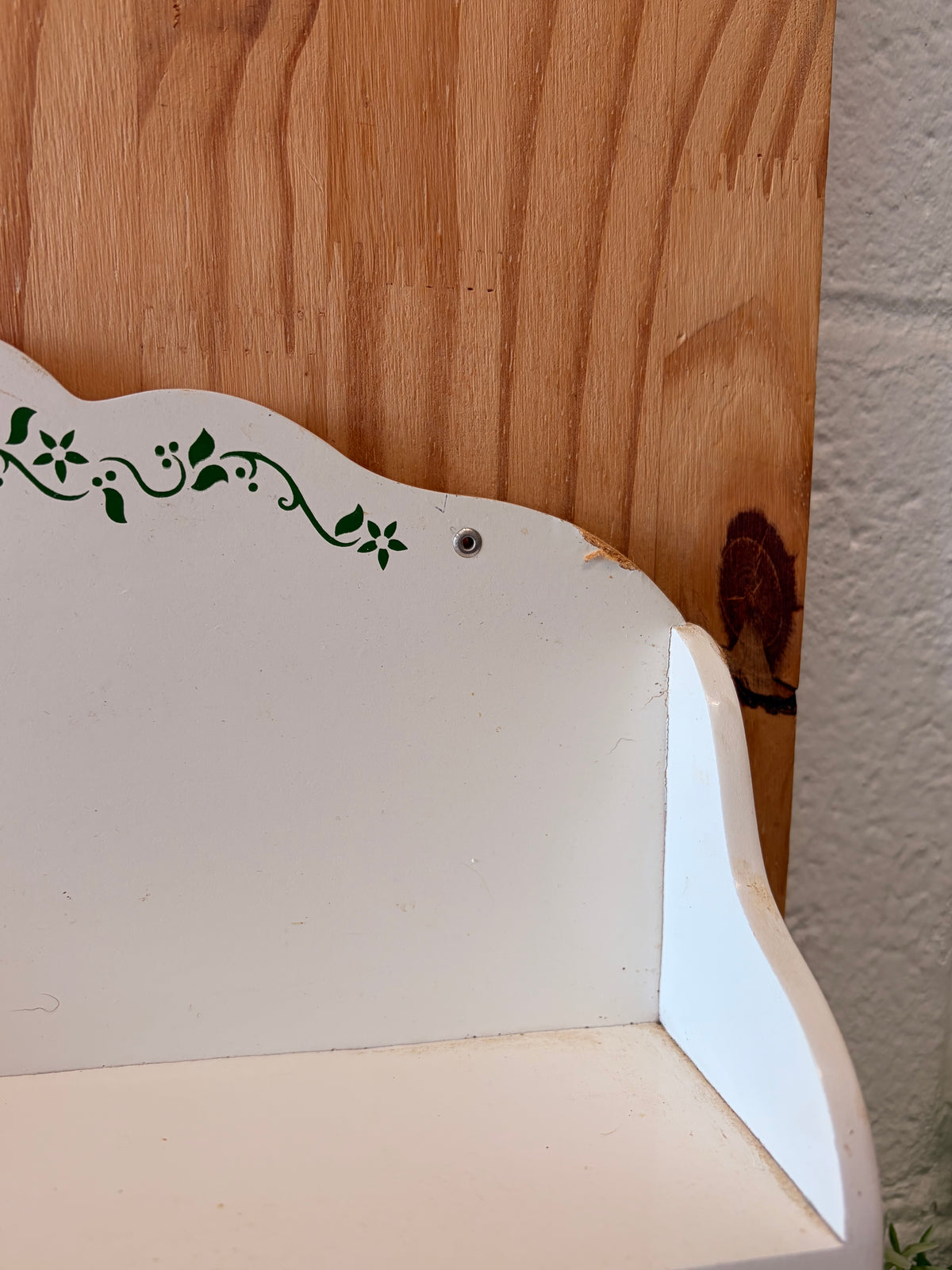 Little Green & White Shelf (Local Pick Up Only)