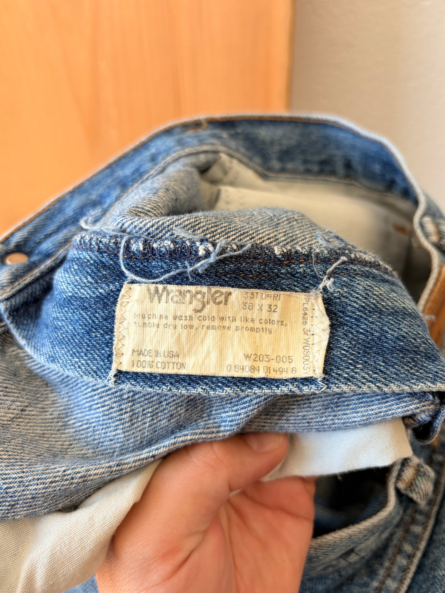 Wrangler Double Knee Canvas Jeans : 38x32