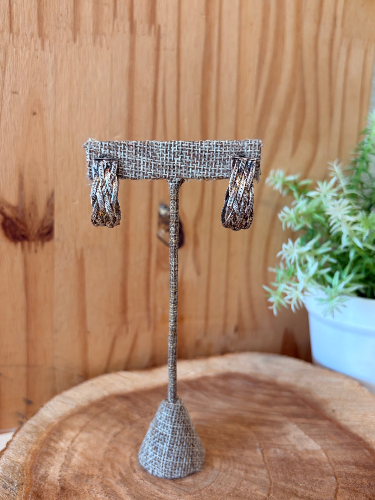 Italy 925 Woven Hoops