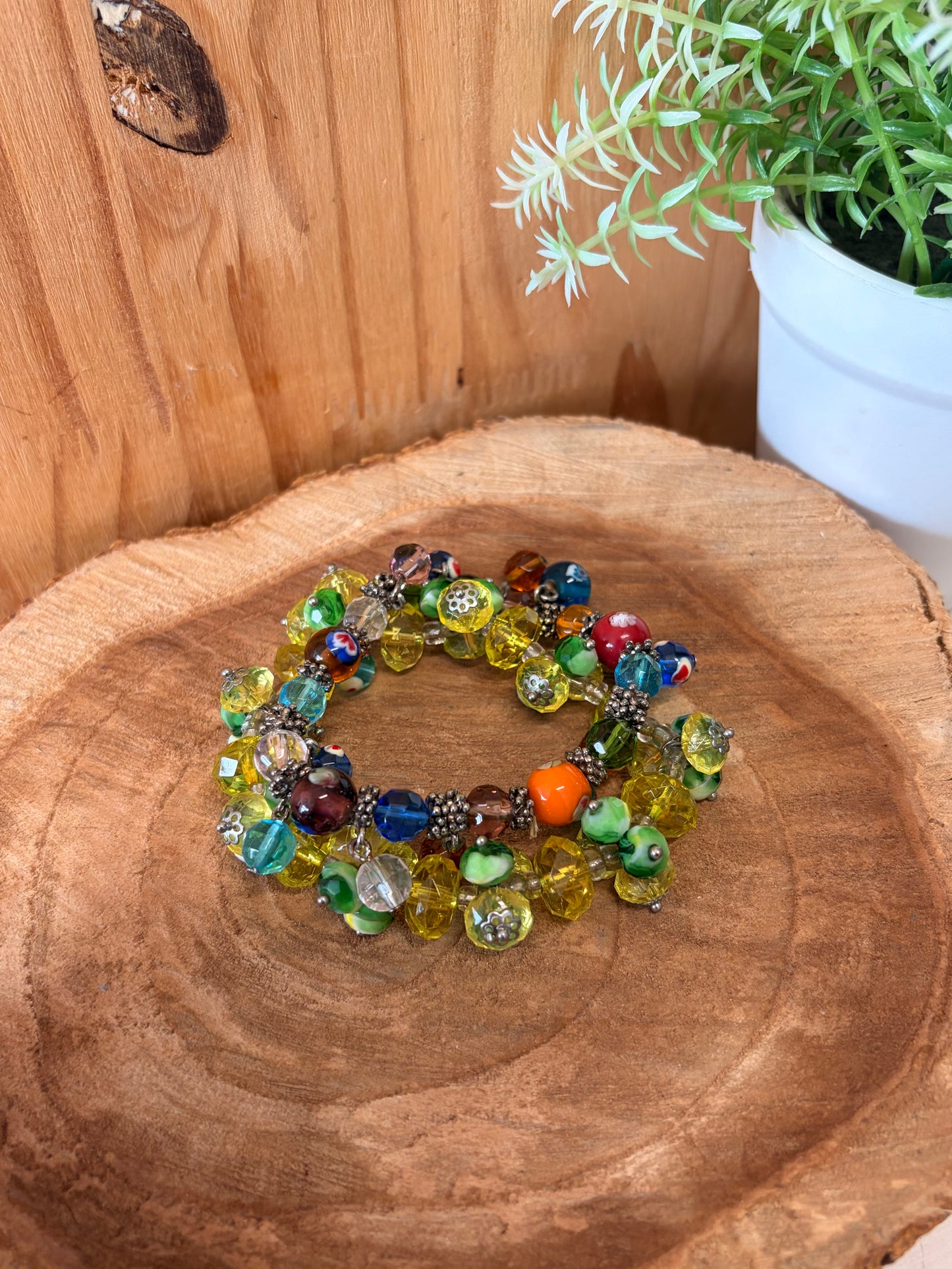 Funky Bright Beaded Bracelet