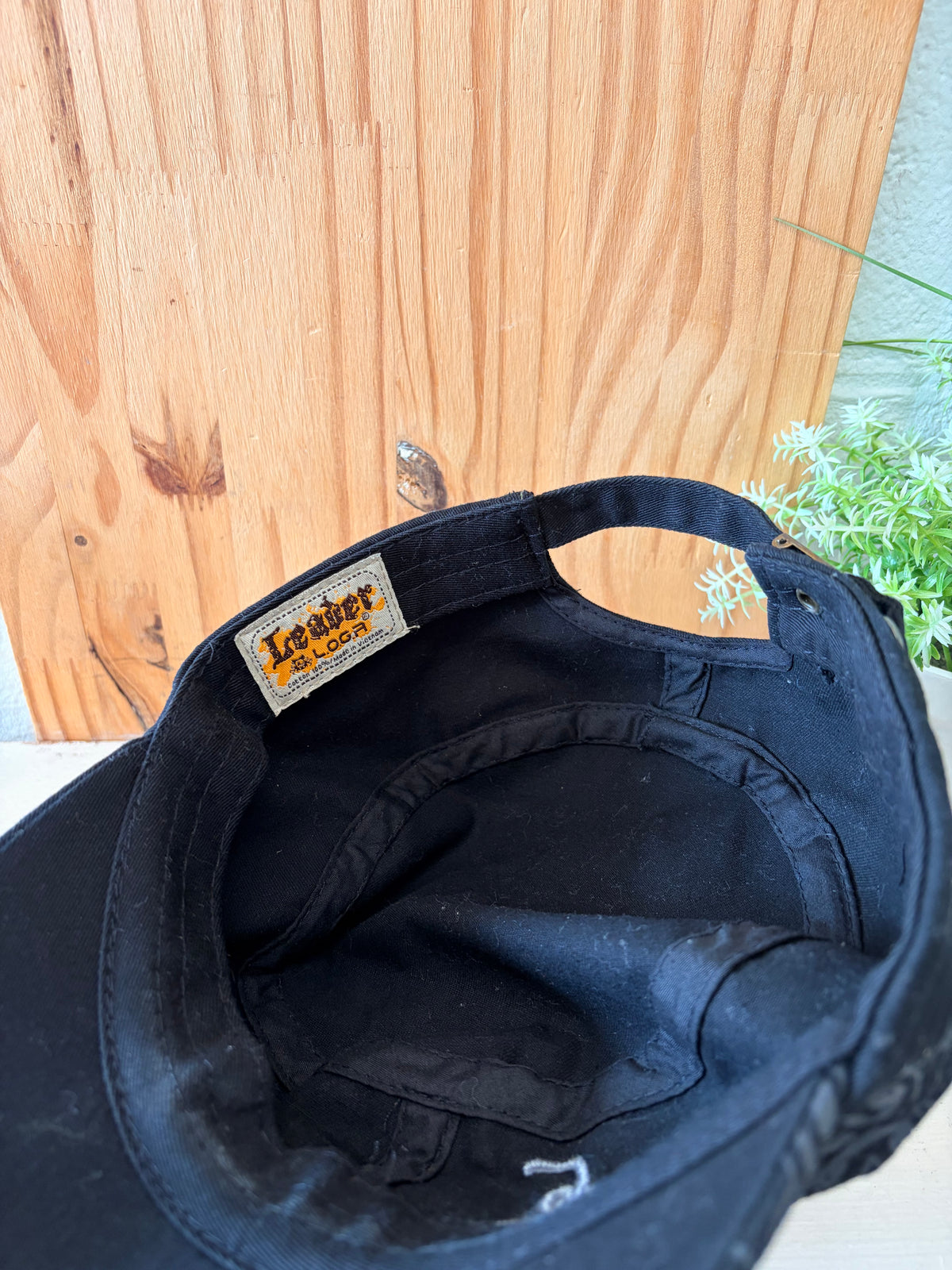 Y2K Distressed Black & Silver Cross Cap