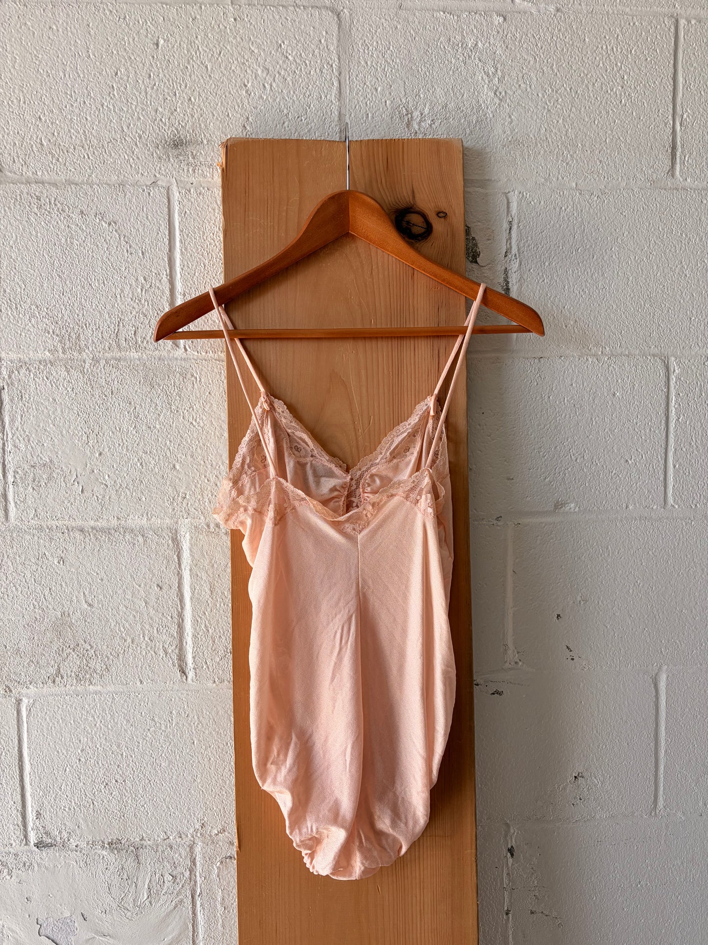 Vtg Baby Pink Bodysuit : M