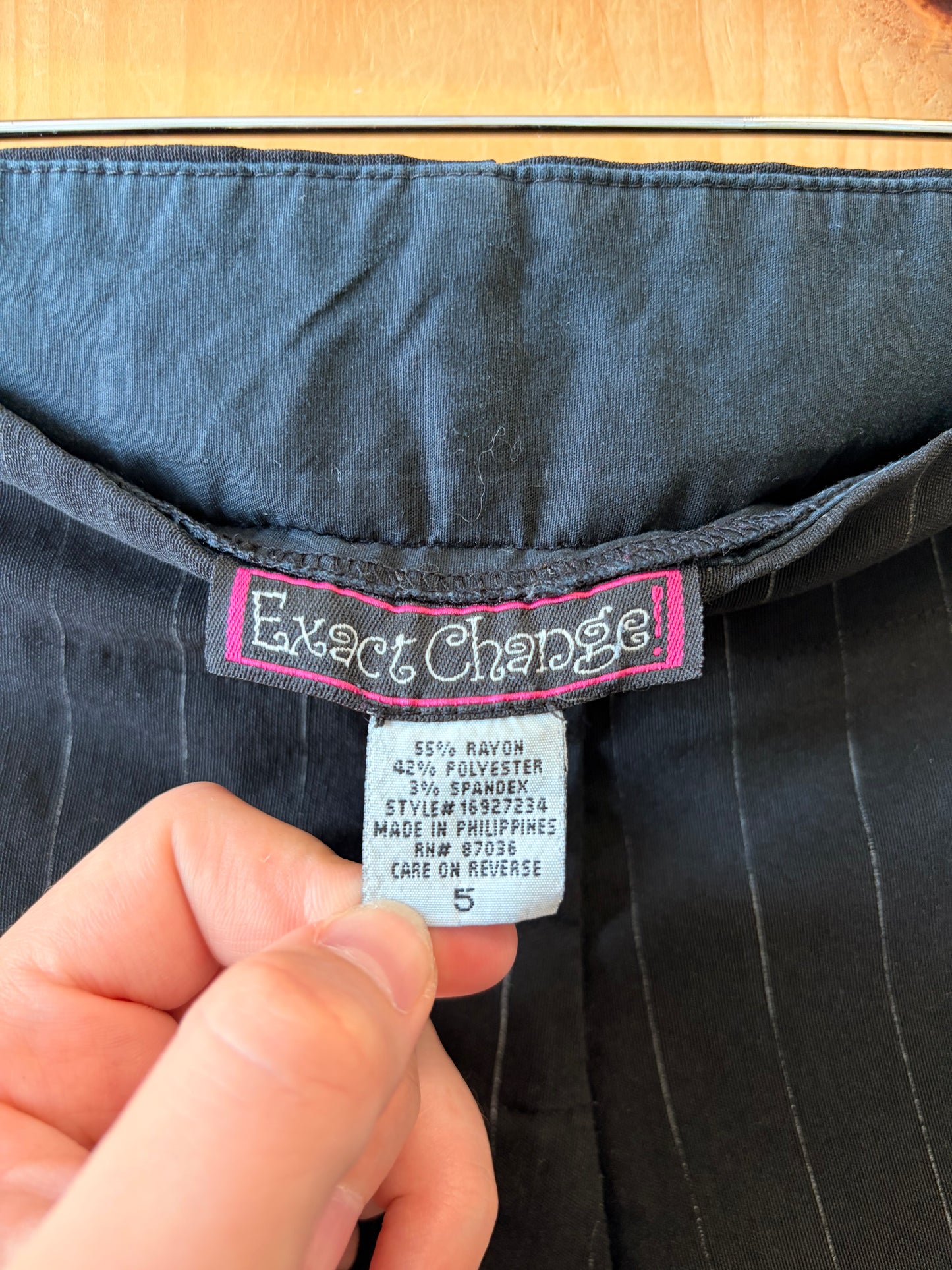 Black Pinstripe Trousers : 5