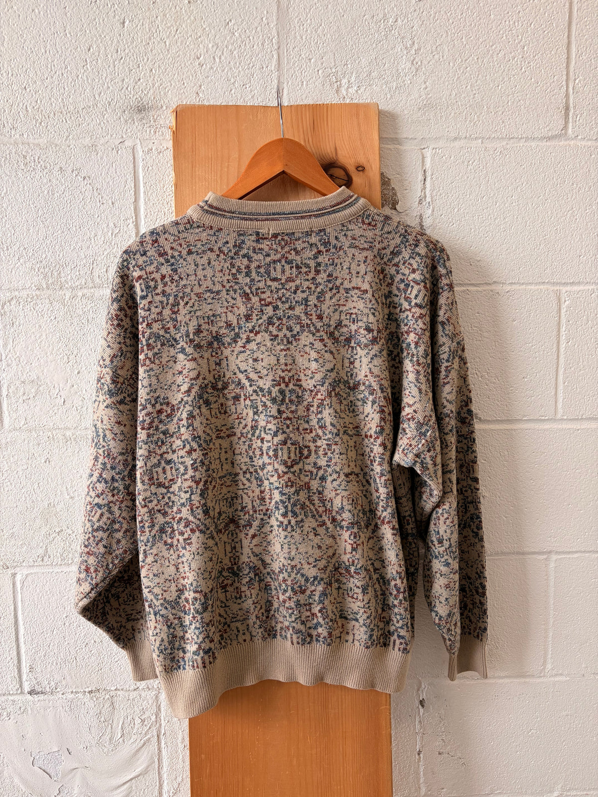 Vtg Patterned Sweater : XL