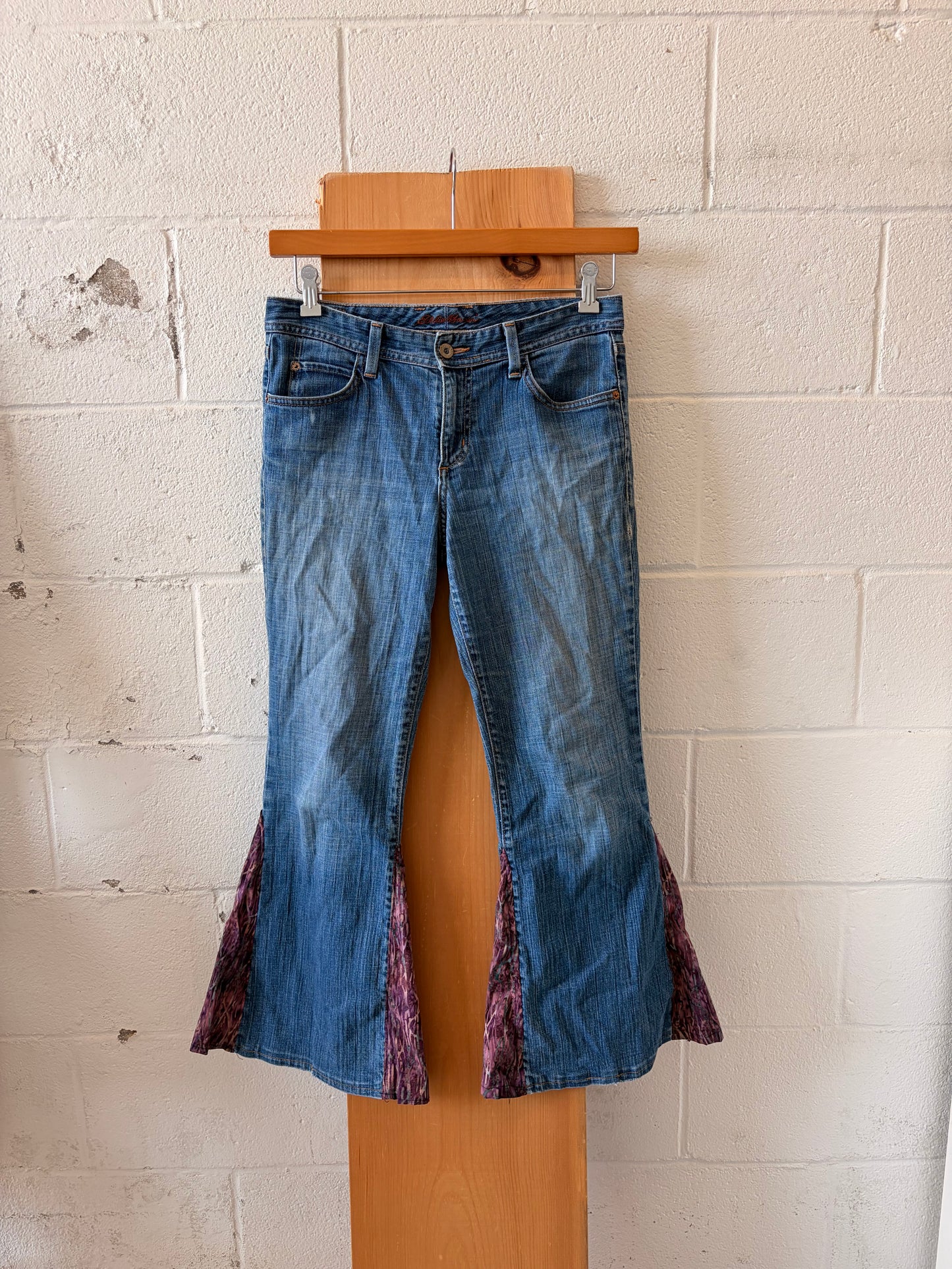 Reworked Purple Flare Jeans : 4S