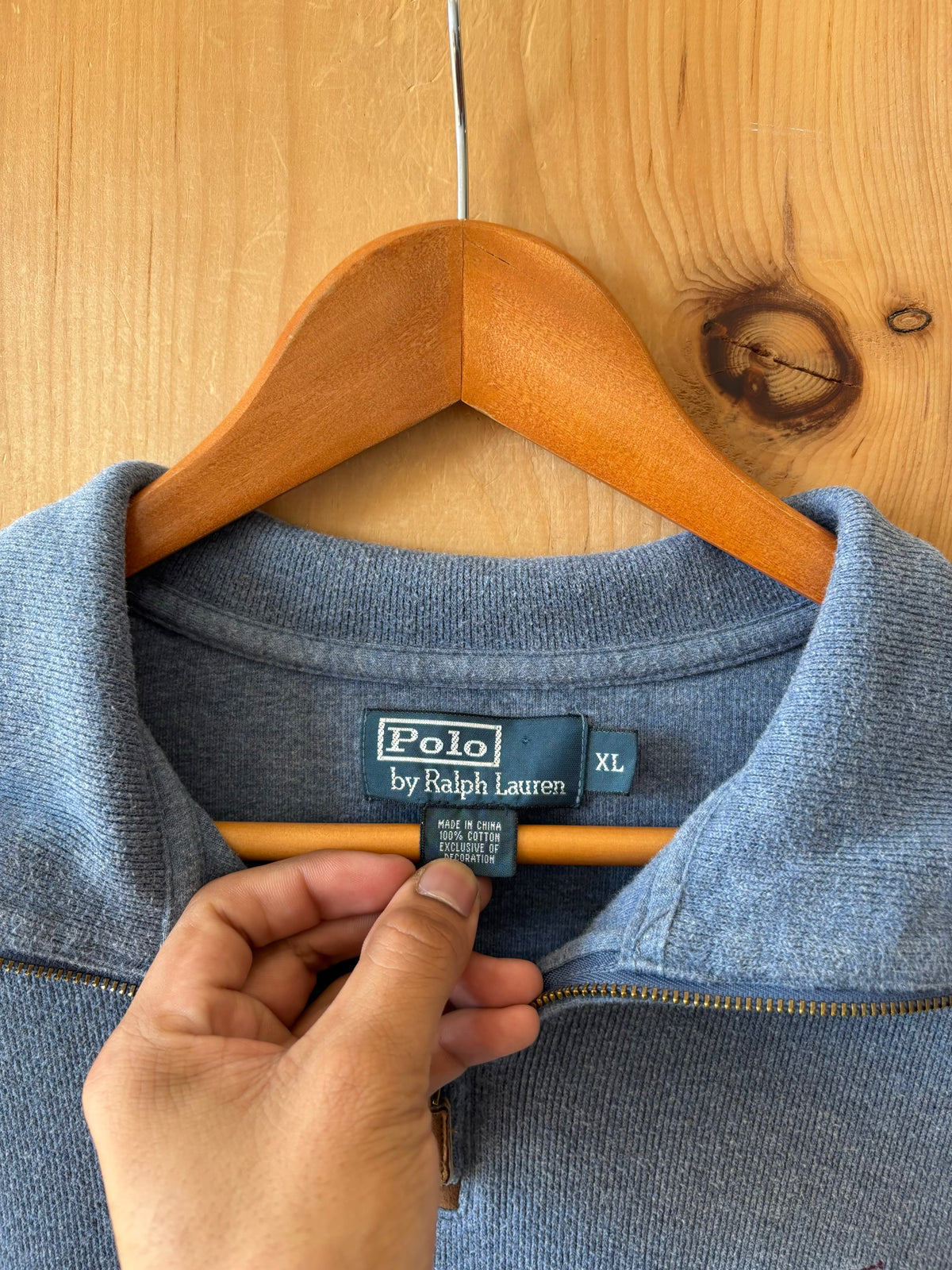 Blue Ralph Lauren 1/4 Zip : XL