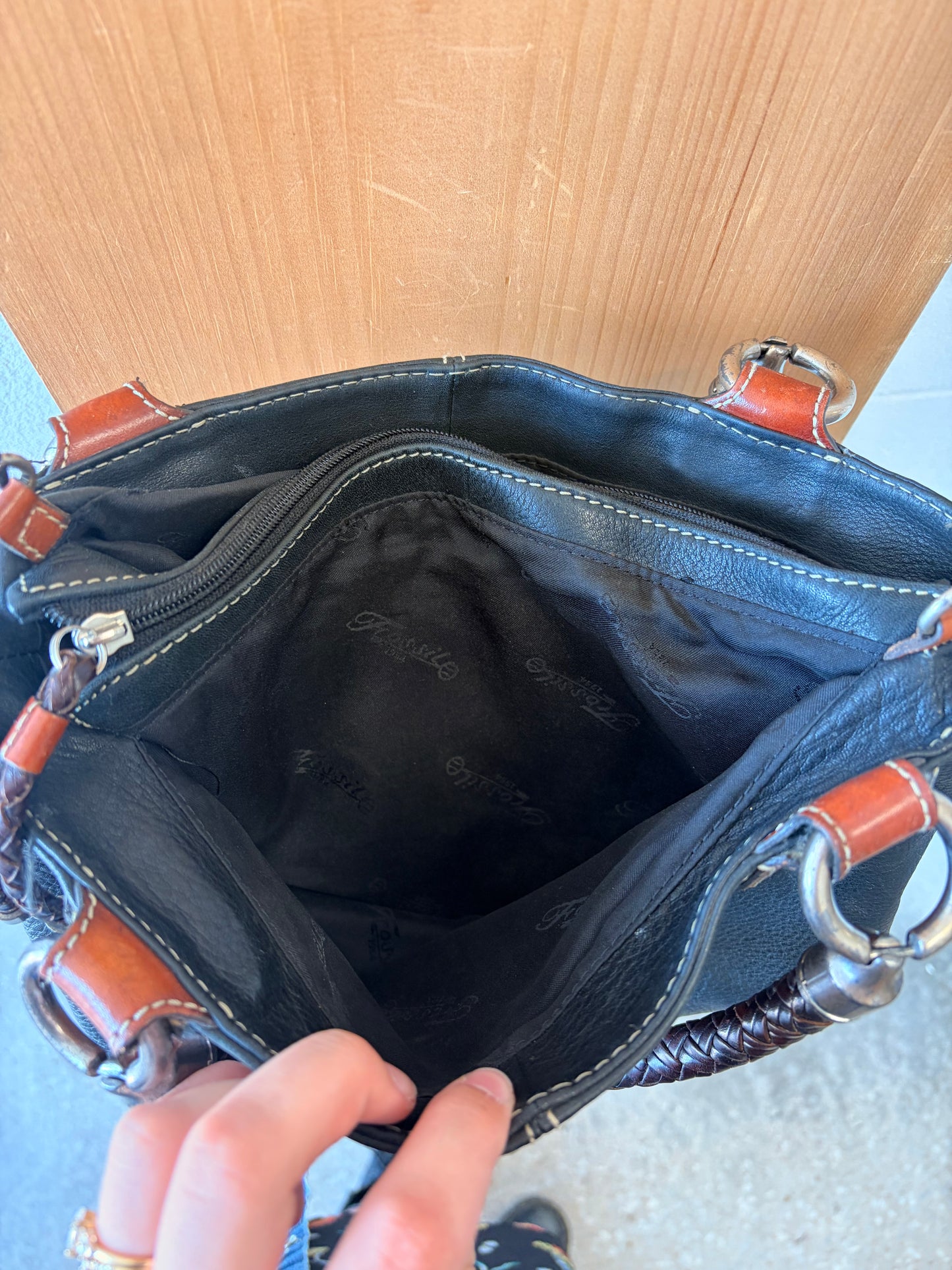 Black & Brown Fossil Purse