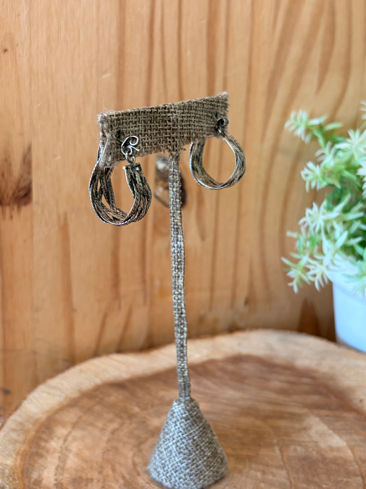 Italy 925 Woven Hoops