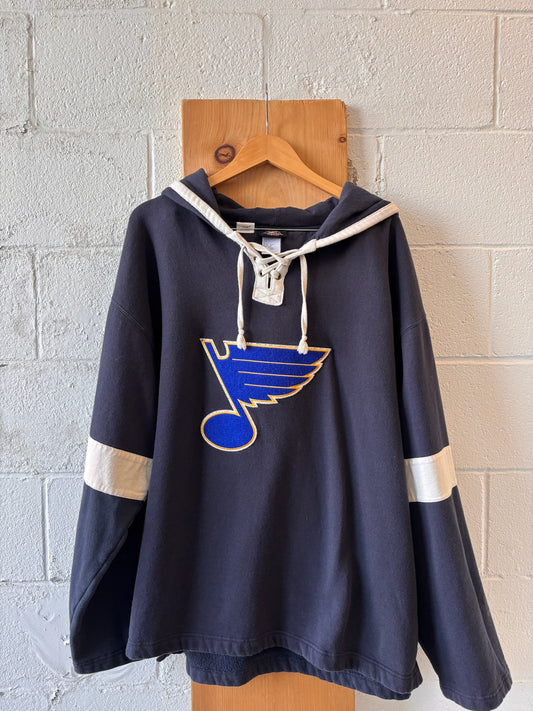 Blues Hooded Crew : XXL