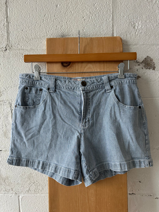 Vtg Striped Denim Shorts : 34” W