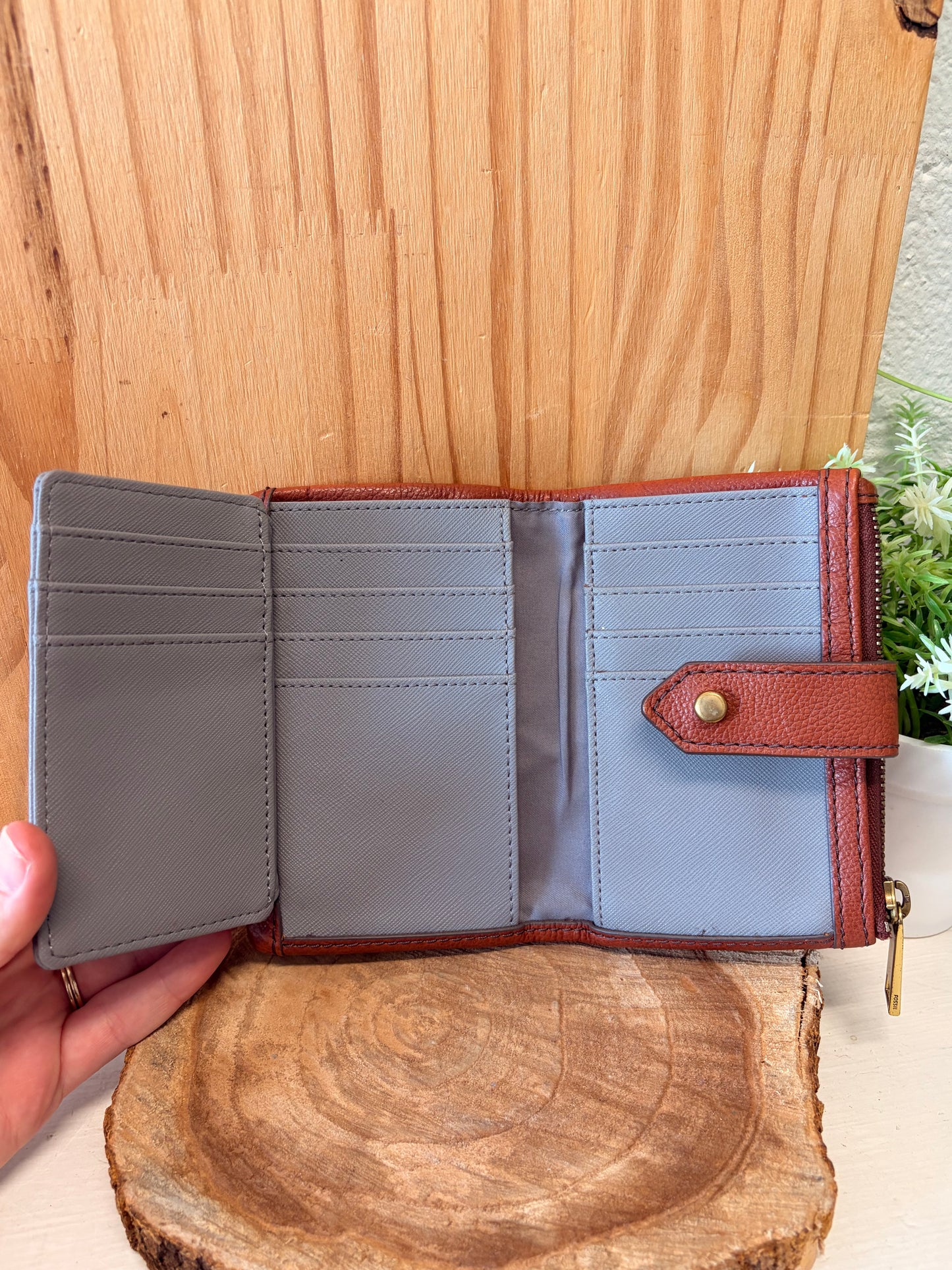 Brown Fossil Bifold Wallet