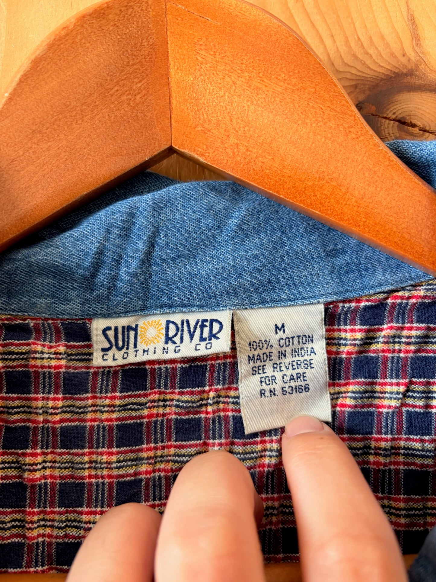 Vtg Plaid Sleeveless Shirt : M