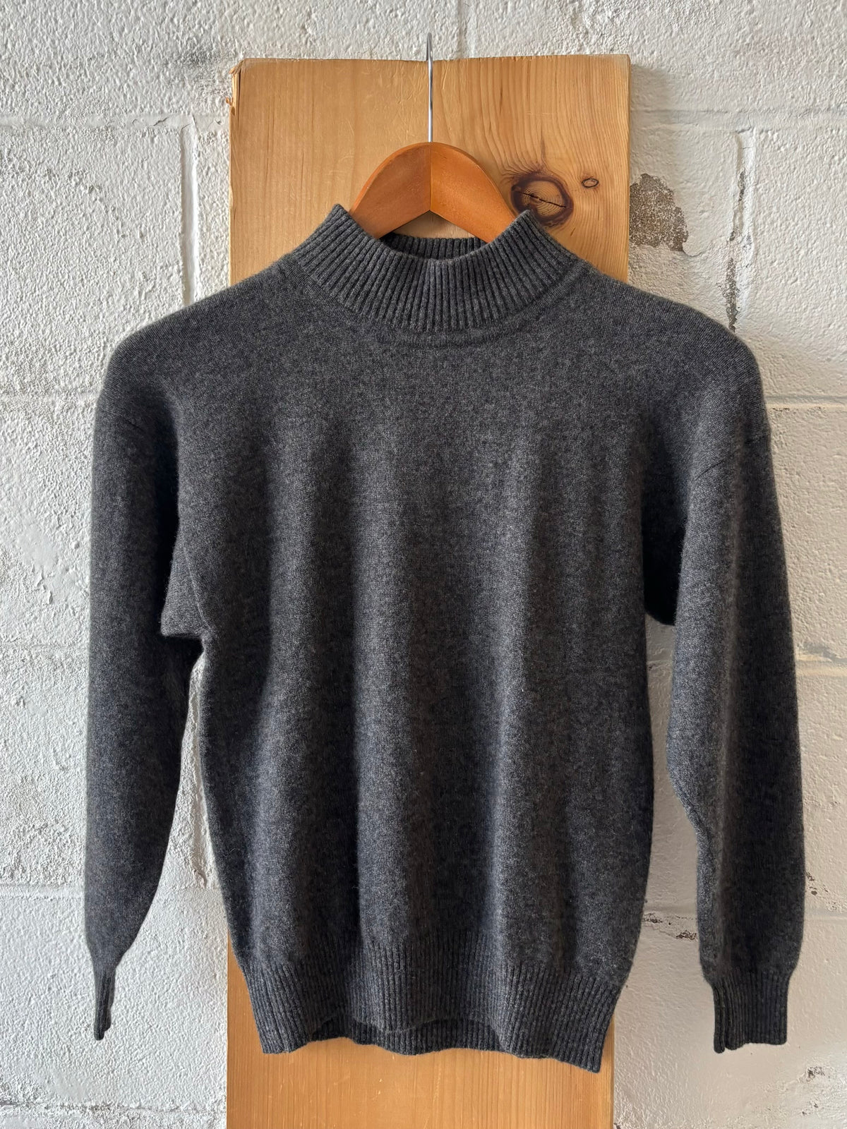 Vtg Gray 100% Cashmere Sweater : S