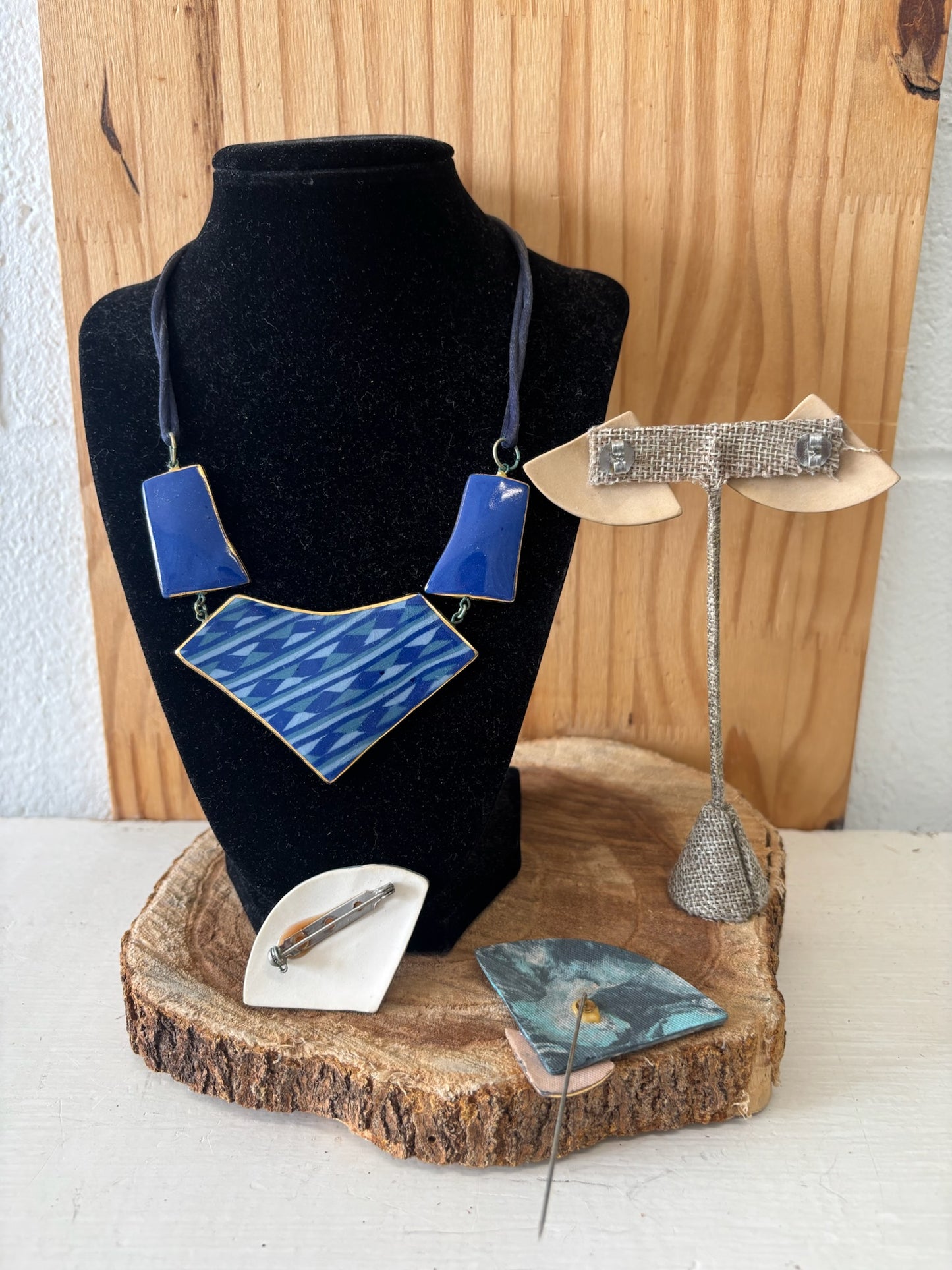 Blue Geometric Jewelry Set