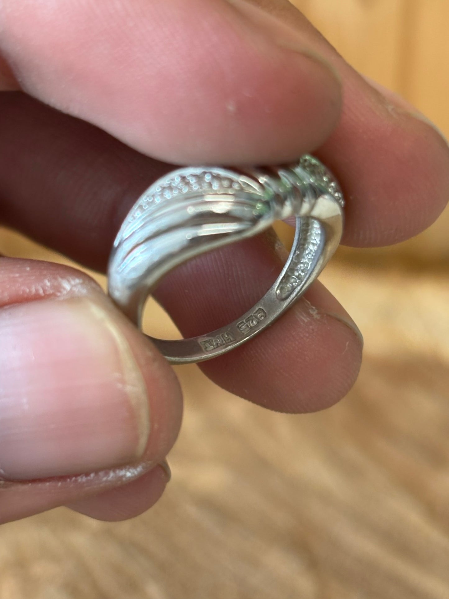 925 Silver Banded Ring : 6