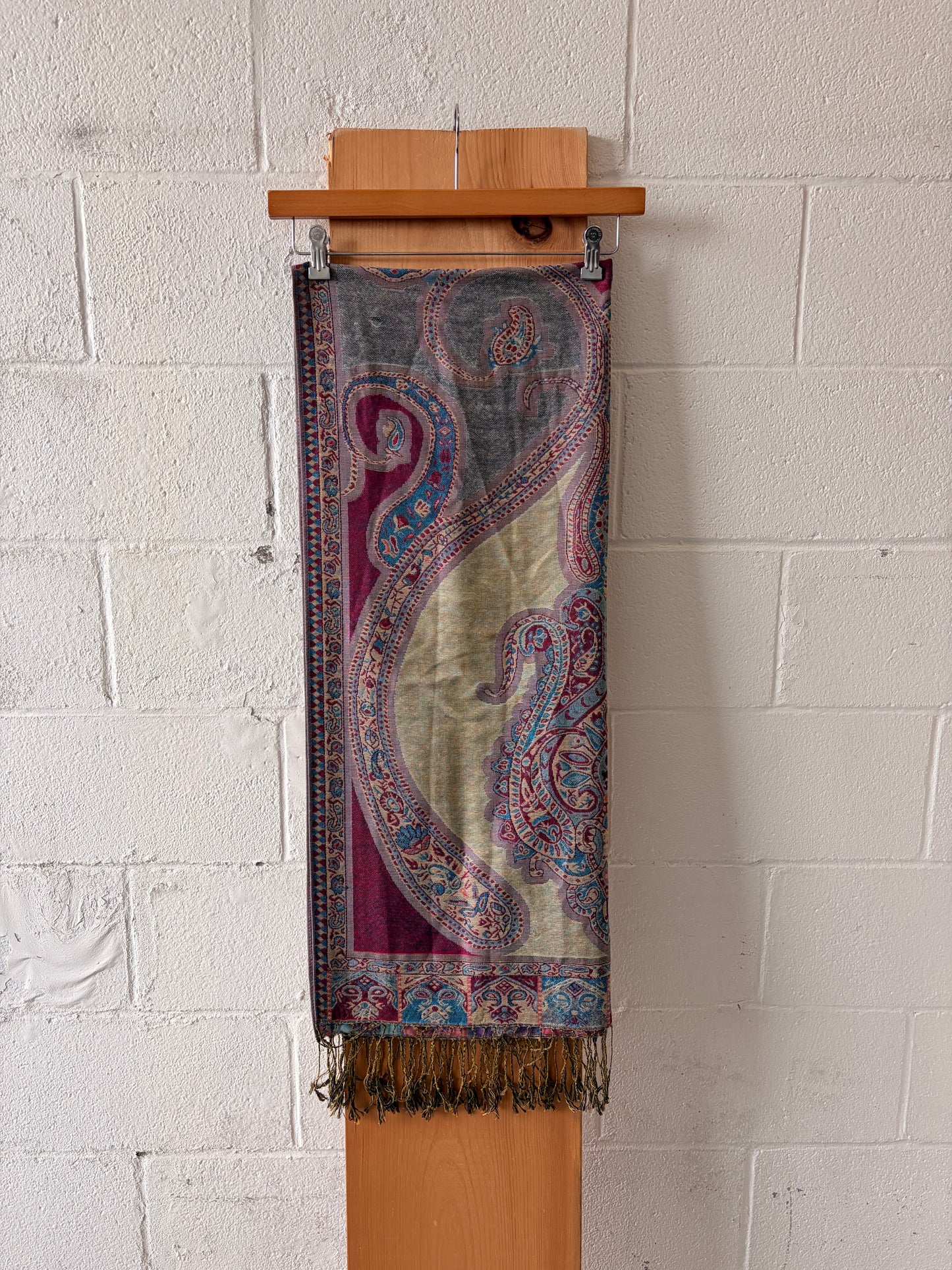 Colorful Tapestry Tassel Scarf / Wrap