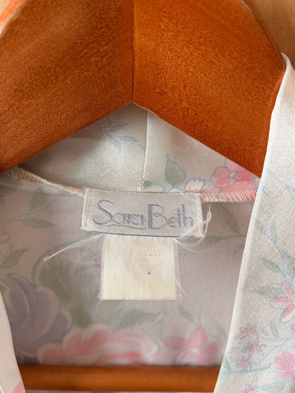 Vtg Pastel Floral Robe : M