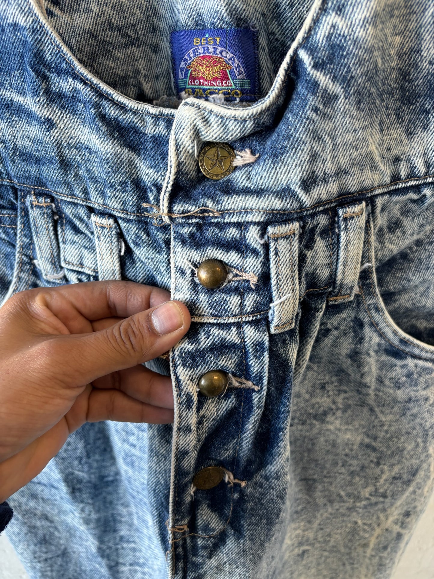 Vtg Stone Washed Overalls : 31” W