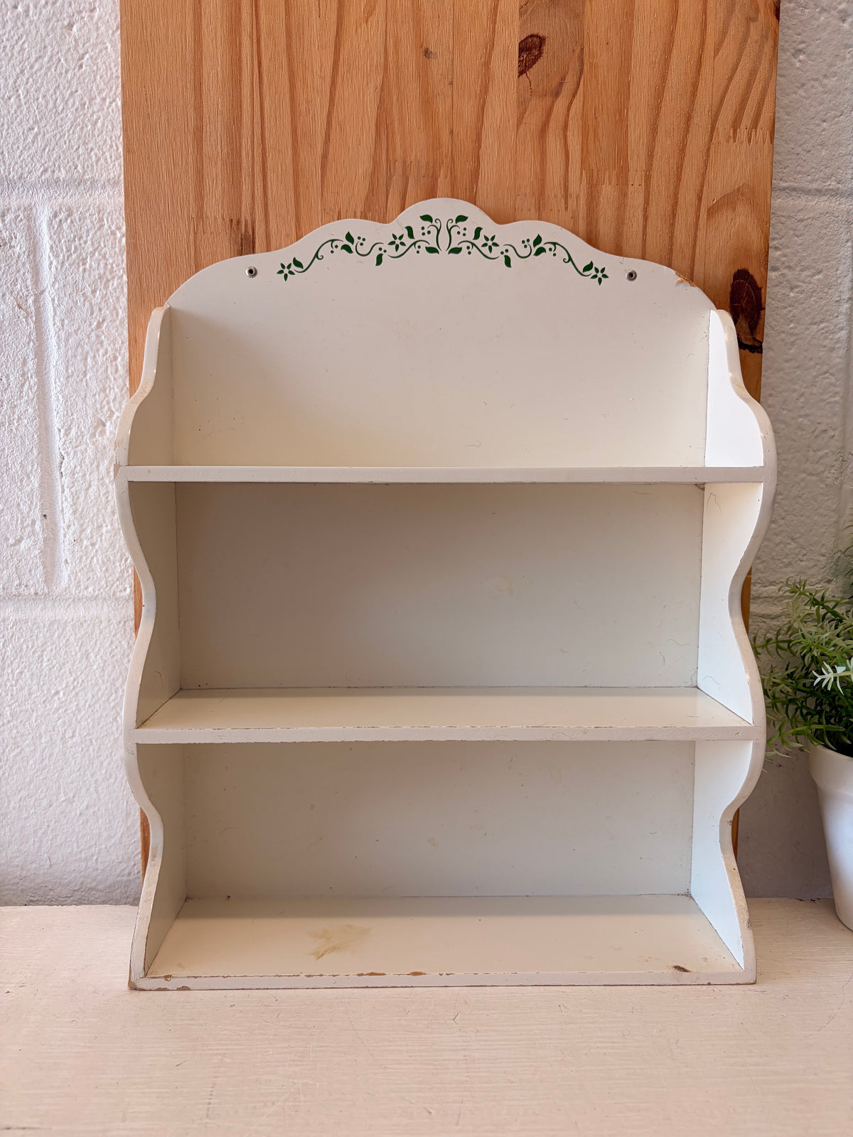 Little Green & White Shelf (Local Pick Up Only)
