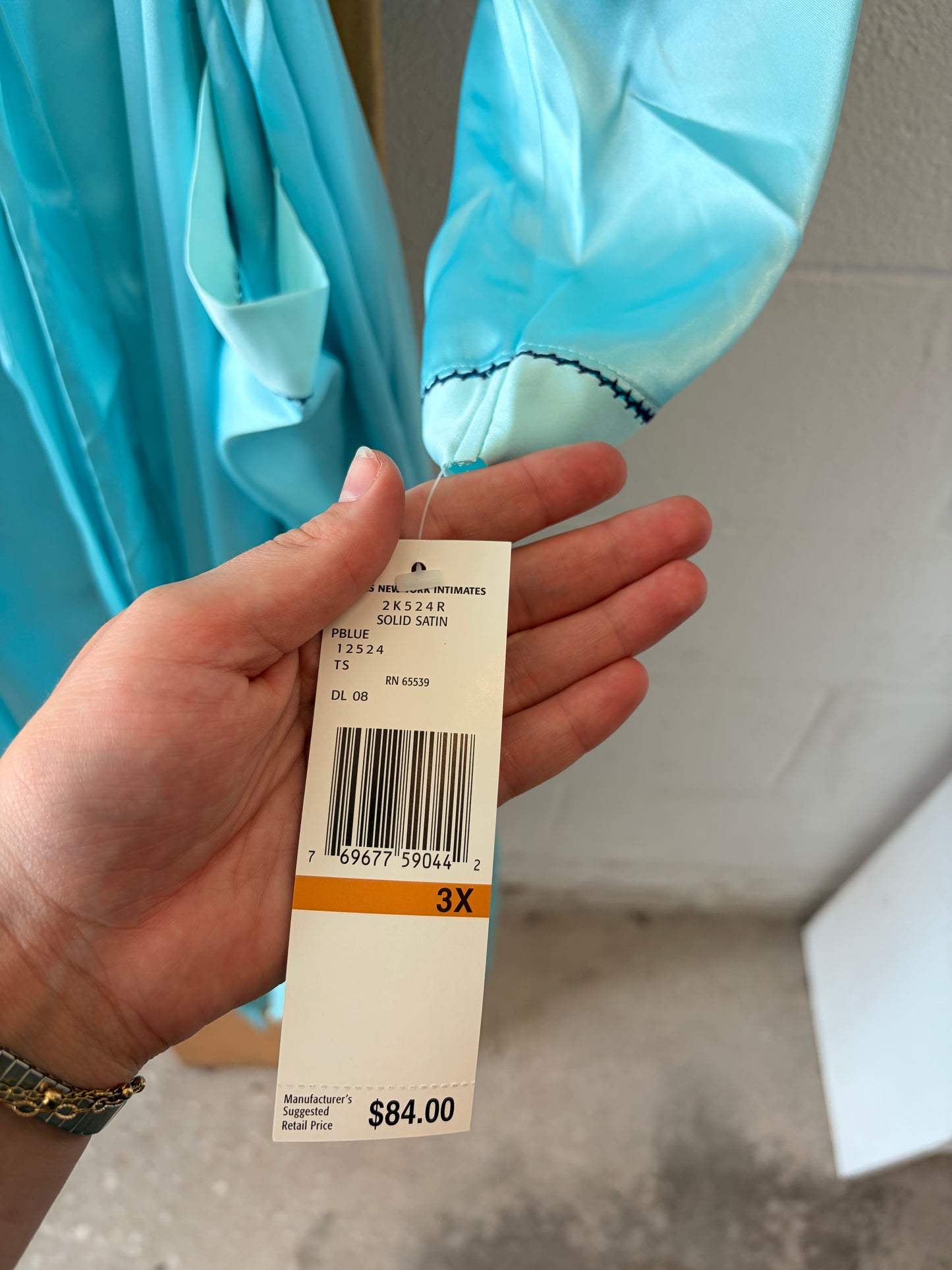 NWT Matching Light Blue Nightgown & Robe Set : 3X