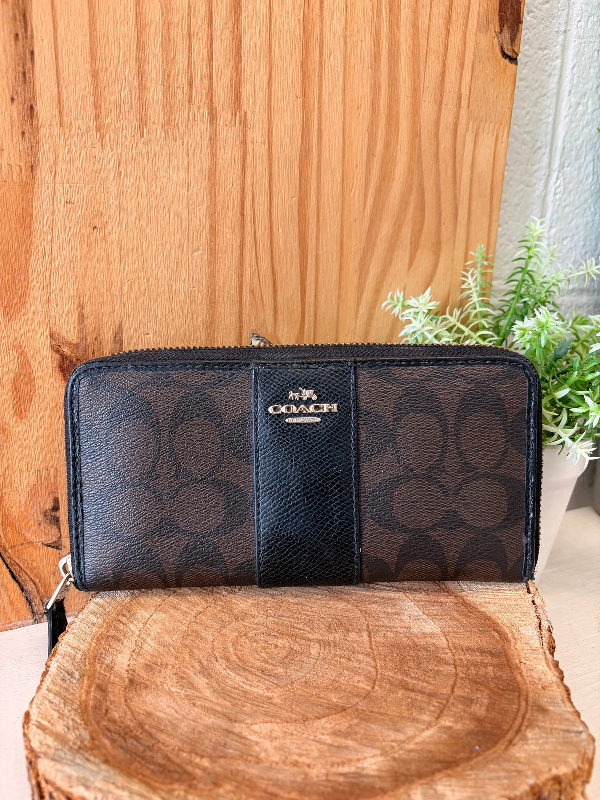 Black & Brown Coach Wallet