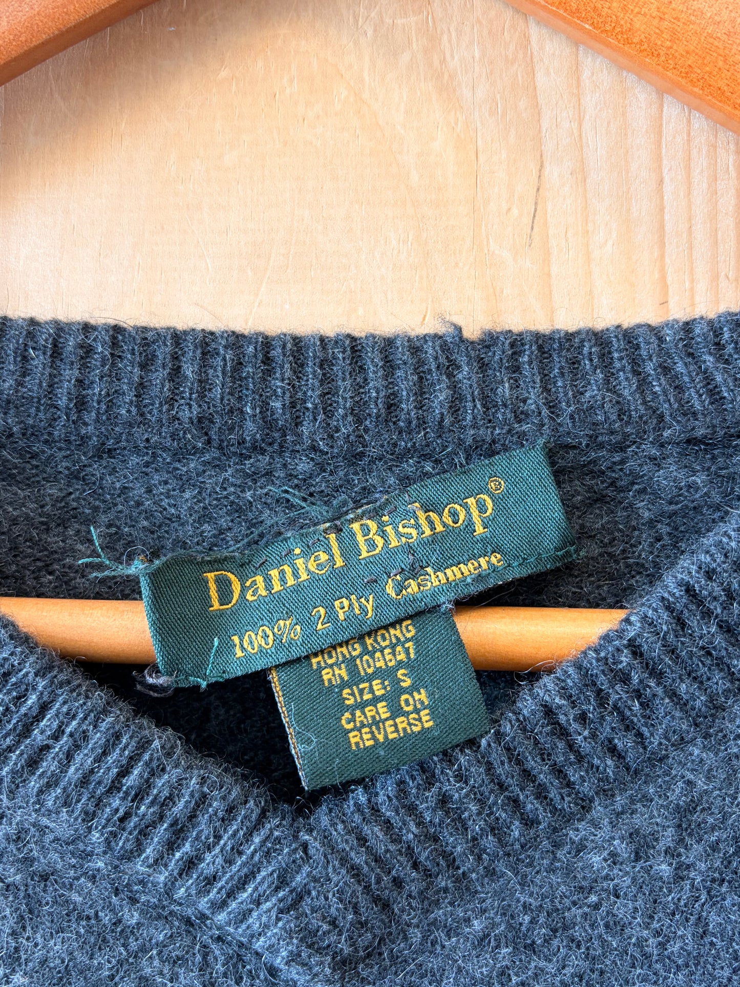 Vtg Gray Cashmere Sweater : S