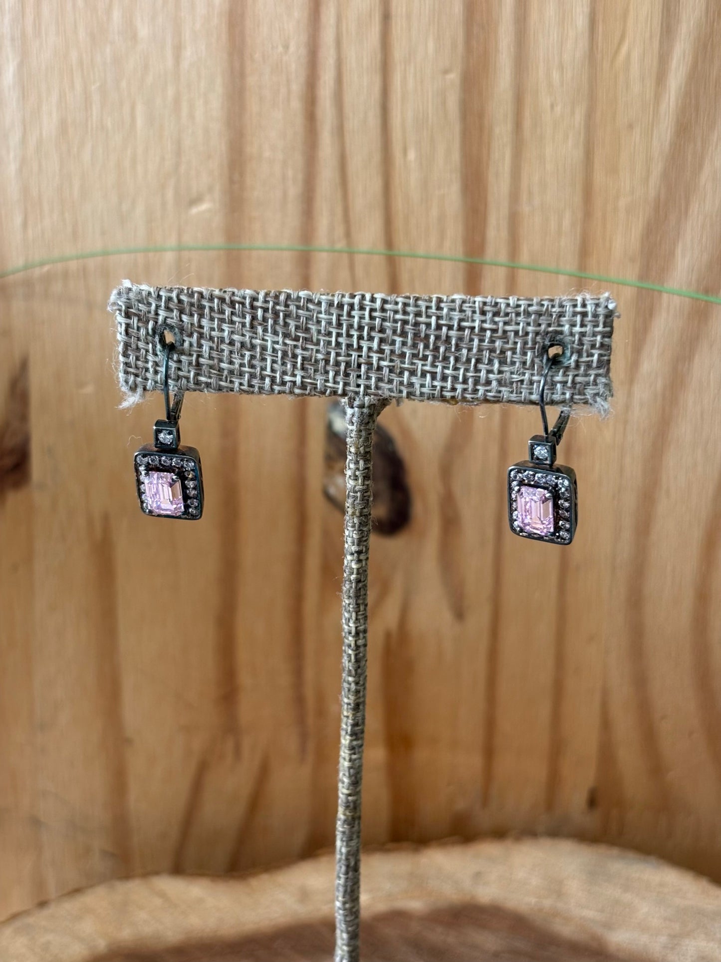 925 Pink Stone Earrings