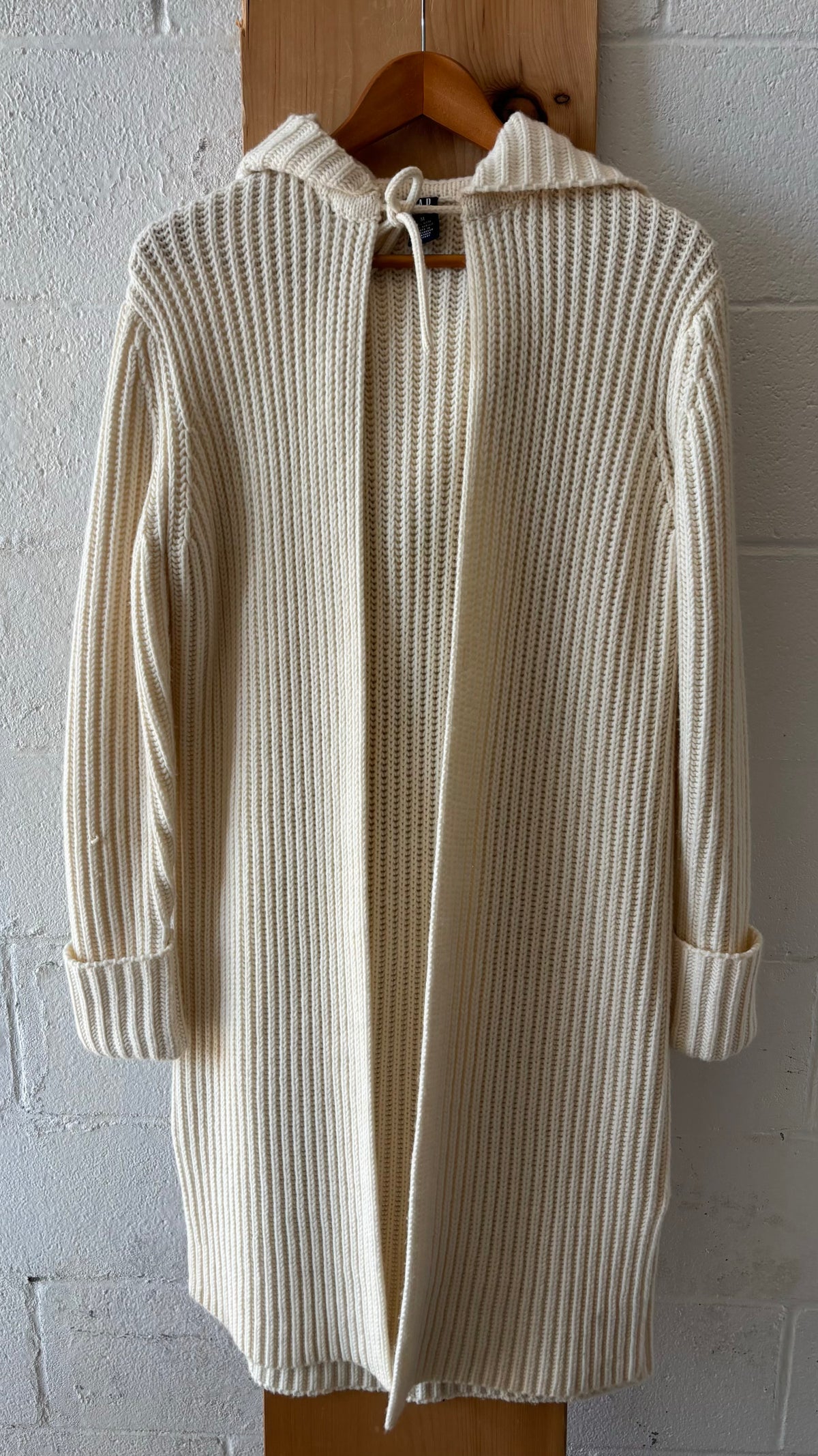 ‘01 Long Hooded Gap Cardigan : M