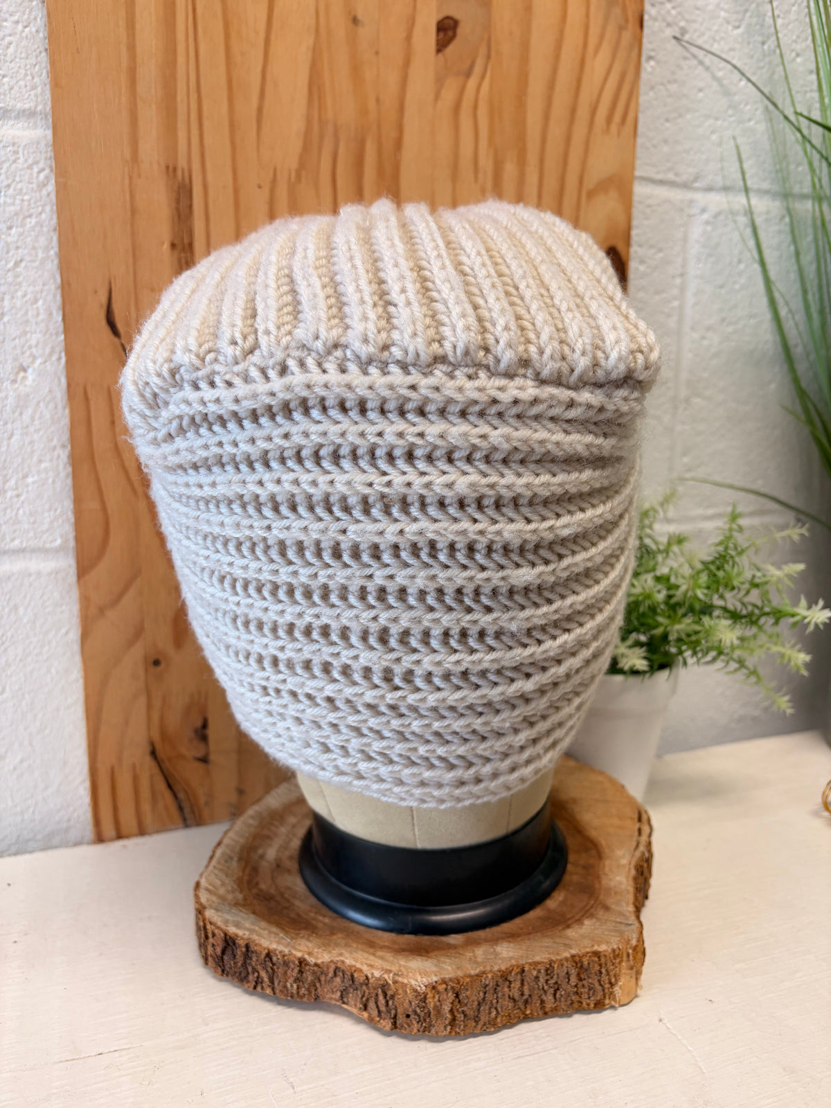 Knit Twisted Flower Hat