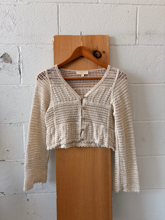 Cropped Knit Cardigan : XS