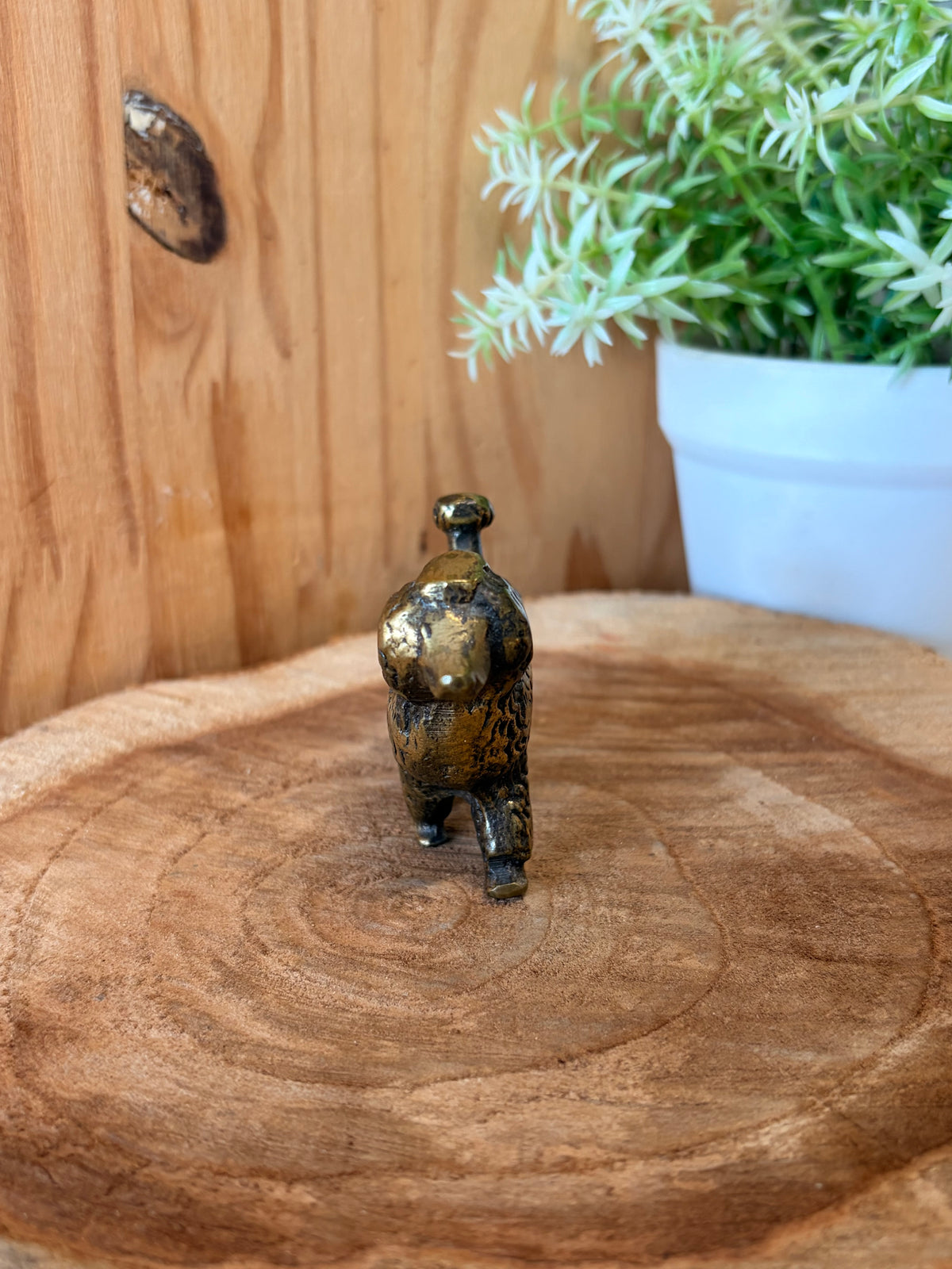 Vtg Brass Poodle