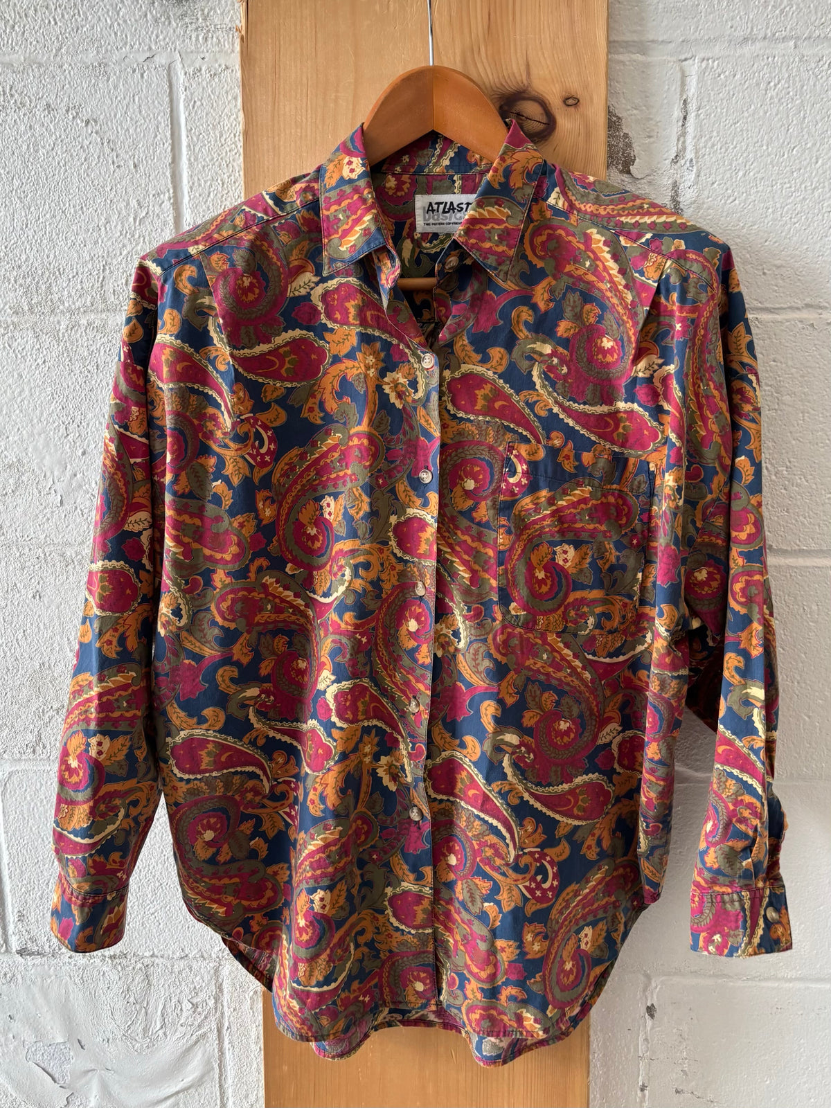 Vtg Paisley Button Up : M/L