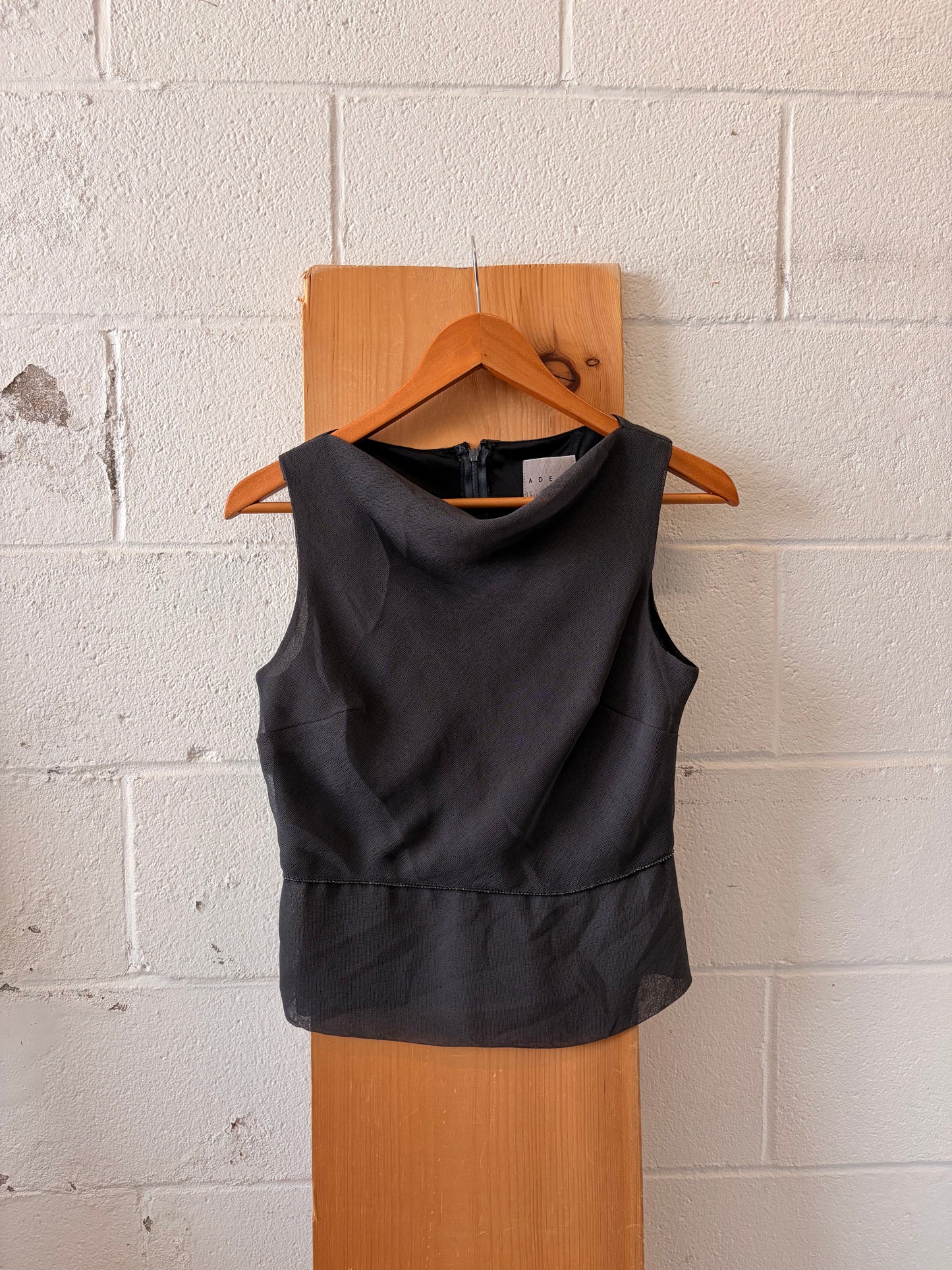 Dainty Beaded Cowl Neck Tank : 4